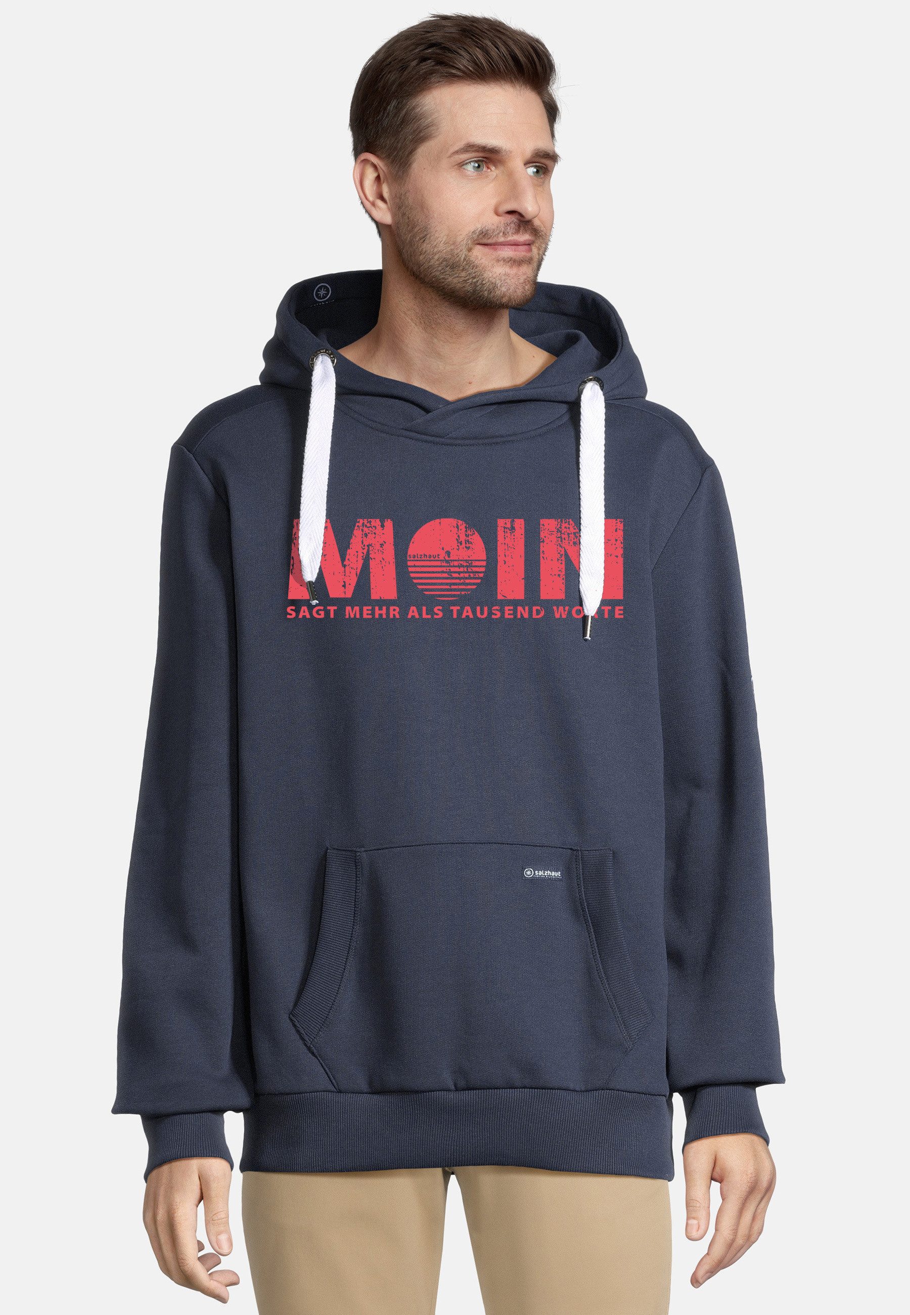 salzhaut Hoodie HEFF - MOIN sagt mehr als tausend Worte Herren Damen Kapuzenpullover– lässig, frisch und nordisch charmant!