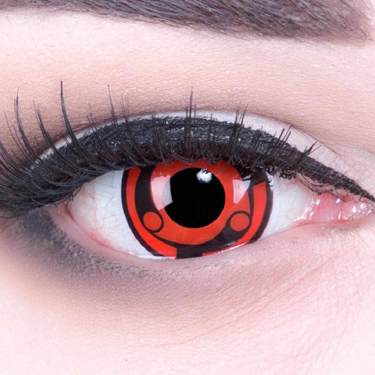 MeralenS Jahreslinsen Farbige Madara 14mm Kontaktlinsen - Ohne Stärke für Cosplays