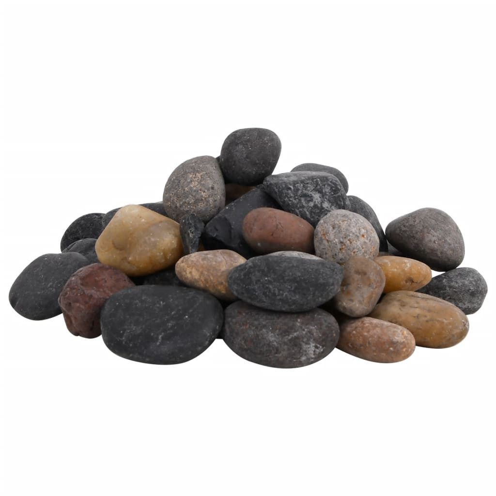 vidaXL Zierkies, Polierte Kiesel 10 kg Mehrfarbig 5-8 cm