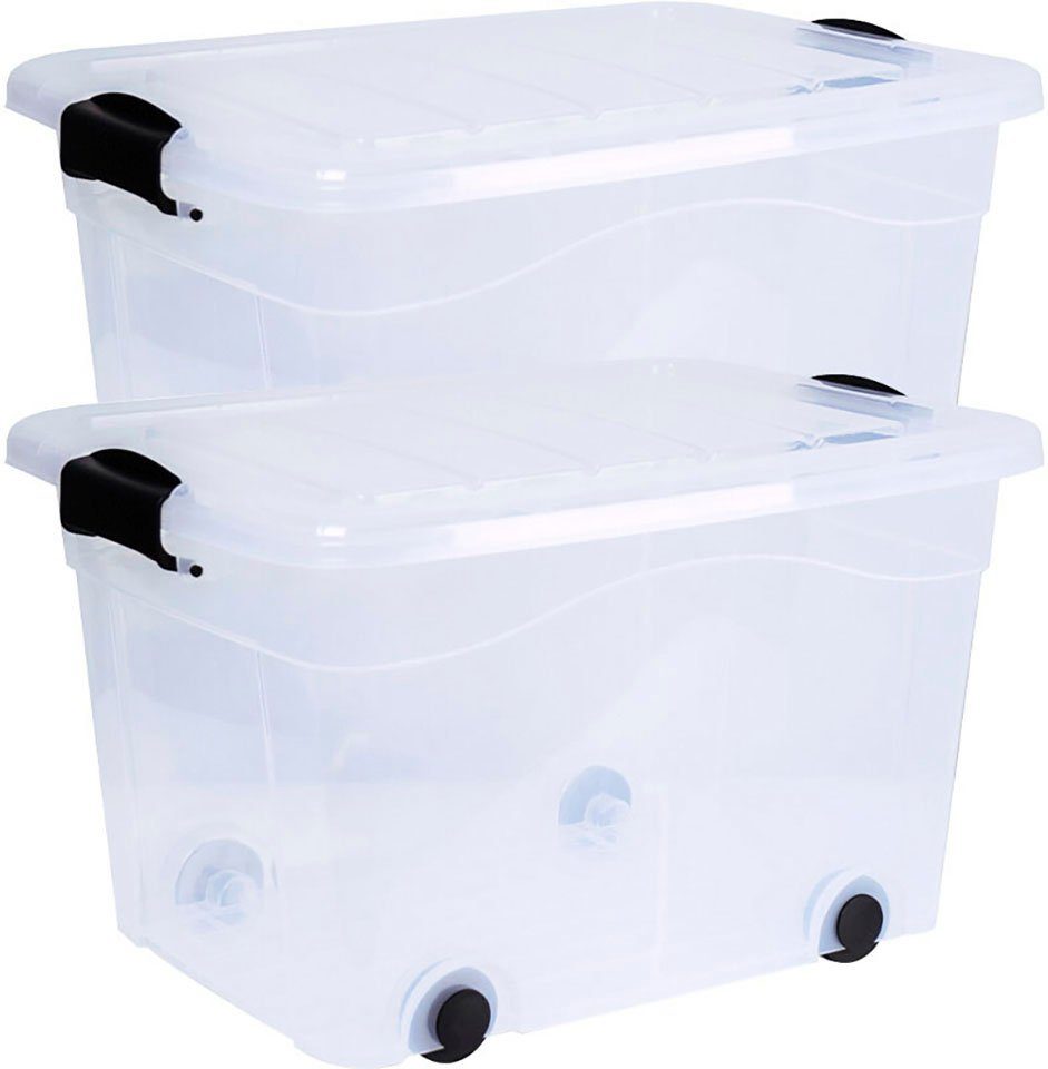 Siena Home Aufbewahrungsbox Anzio (2 St), mit Rollen, Kunststoff günstig online kaufen