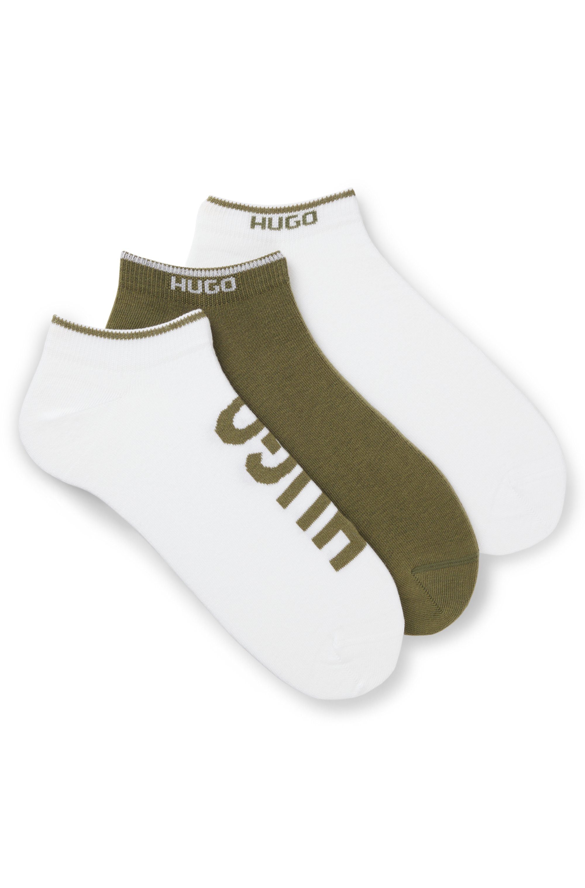 HUGO Sneakersocken 3P AS LOGO CC (3-Paar) mit Logodetails