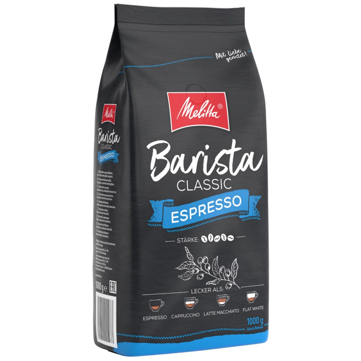 Melitta Kaffee, Melitta Barista Espresso Kaffeebohnen Arabica und Robusta Mix 1000g