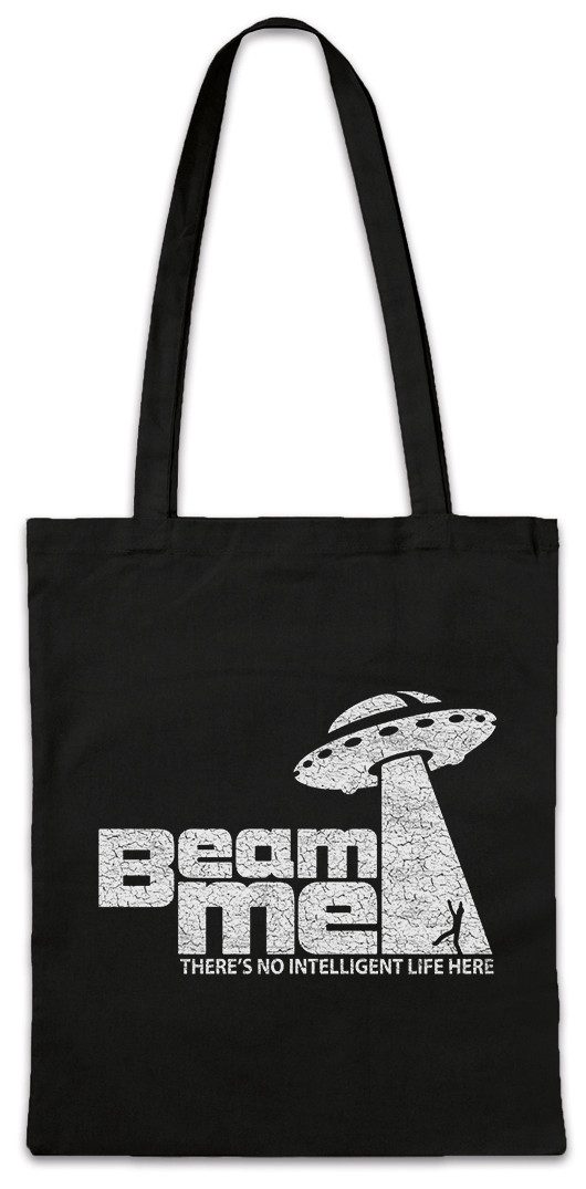 Beuteltasche UFO Beam Me Stofftasche Gamer Gaming Games Pixel Retro Arcade Alien