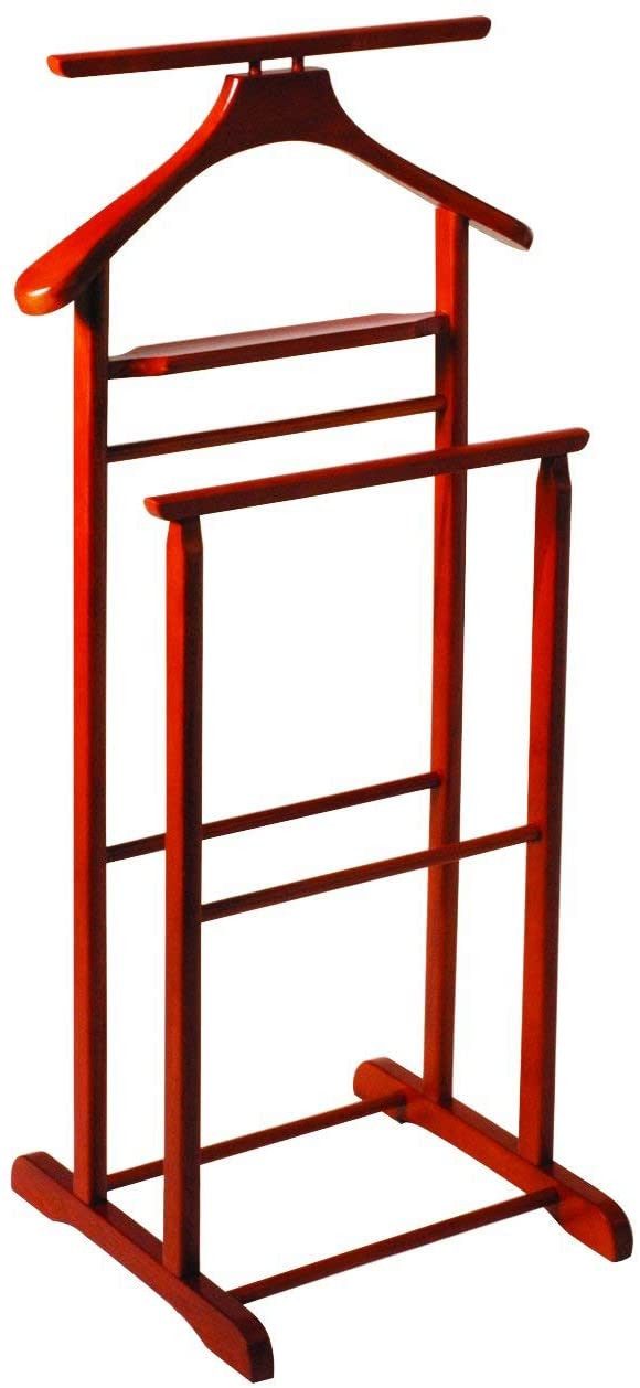 HAKU Herrendiener Herrendiener kirsche - Kleiderständer, Massivholz - B 47xH 102xT 36 cm, (1 Stück), Herrendiener aus Massivholz, Stiller Diener, Stummer Diener