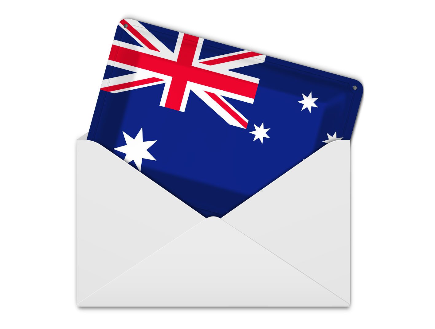 Femer GmbH Postkarte Flagge Australien 14x10 cm Flag of Australia, unfrankiert