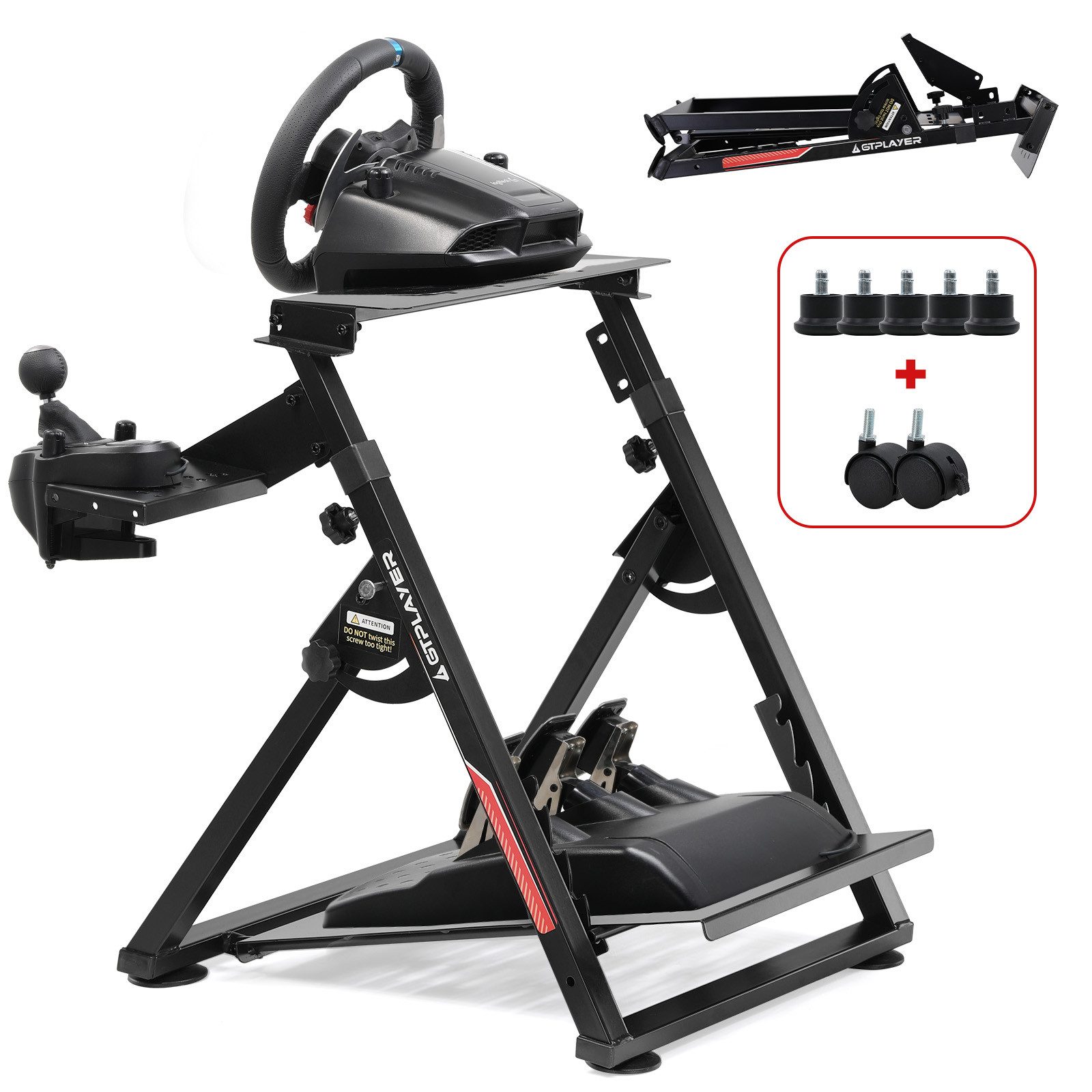 GTPLAYER Lenkradständer Lenkrad Gaming Wheel Stand für Logitech Controller (Neigungsverstellbares Gestell PS4 Xbox PC PS5)