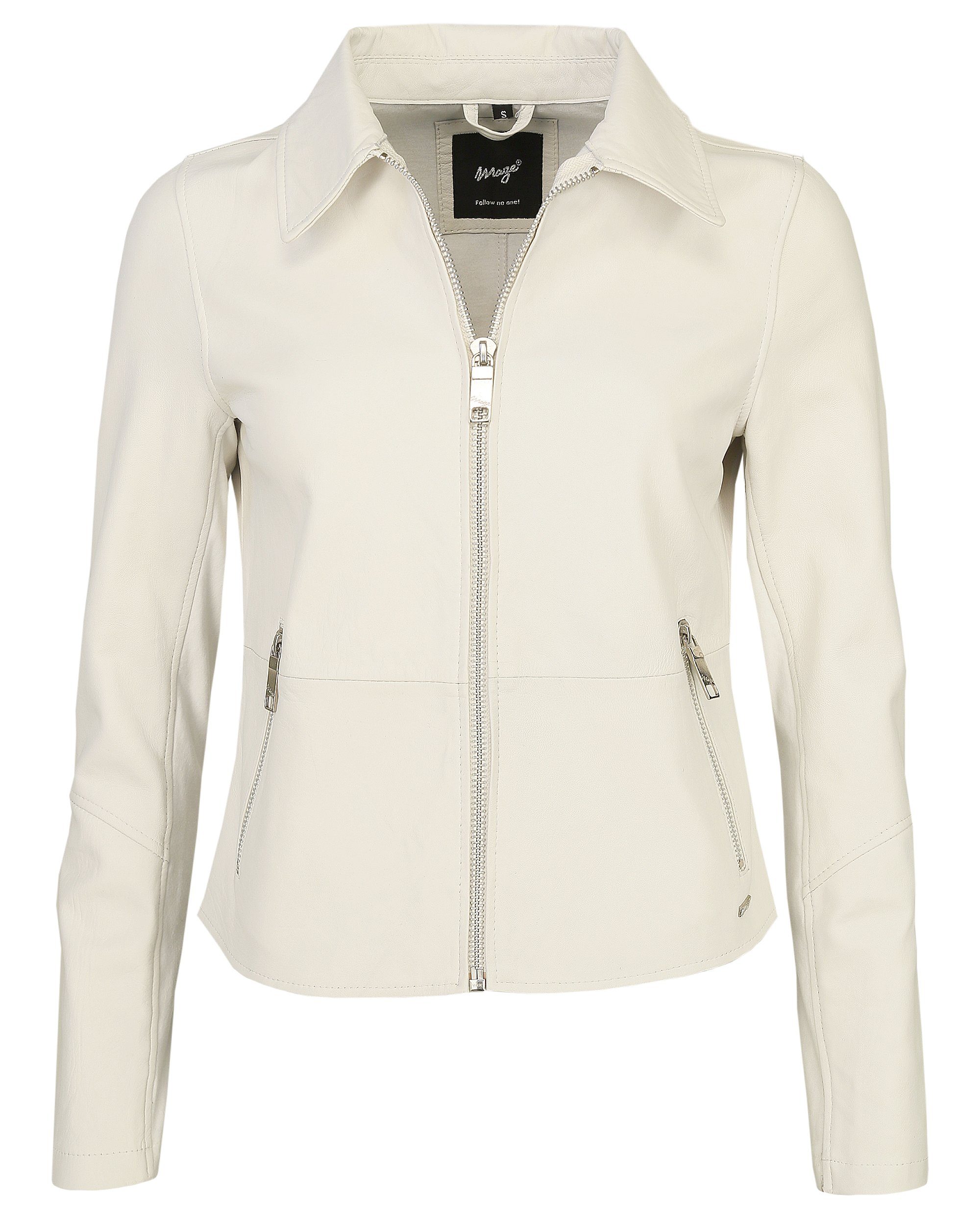 Lederjacke Maze white Noble