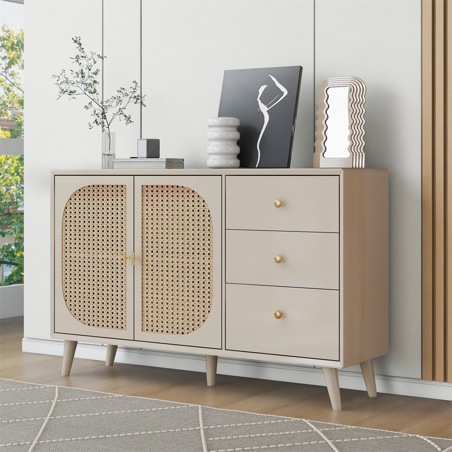Sideboard Sideboard mit Türen und Schubladen, Kommode, Stehschrank