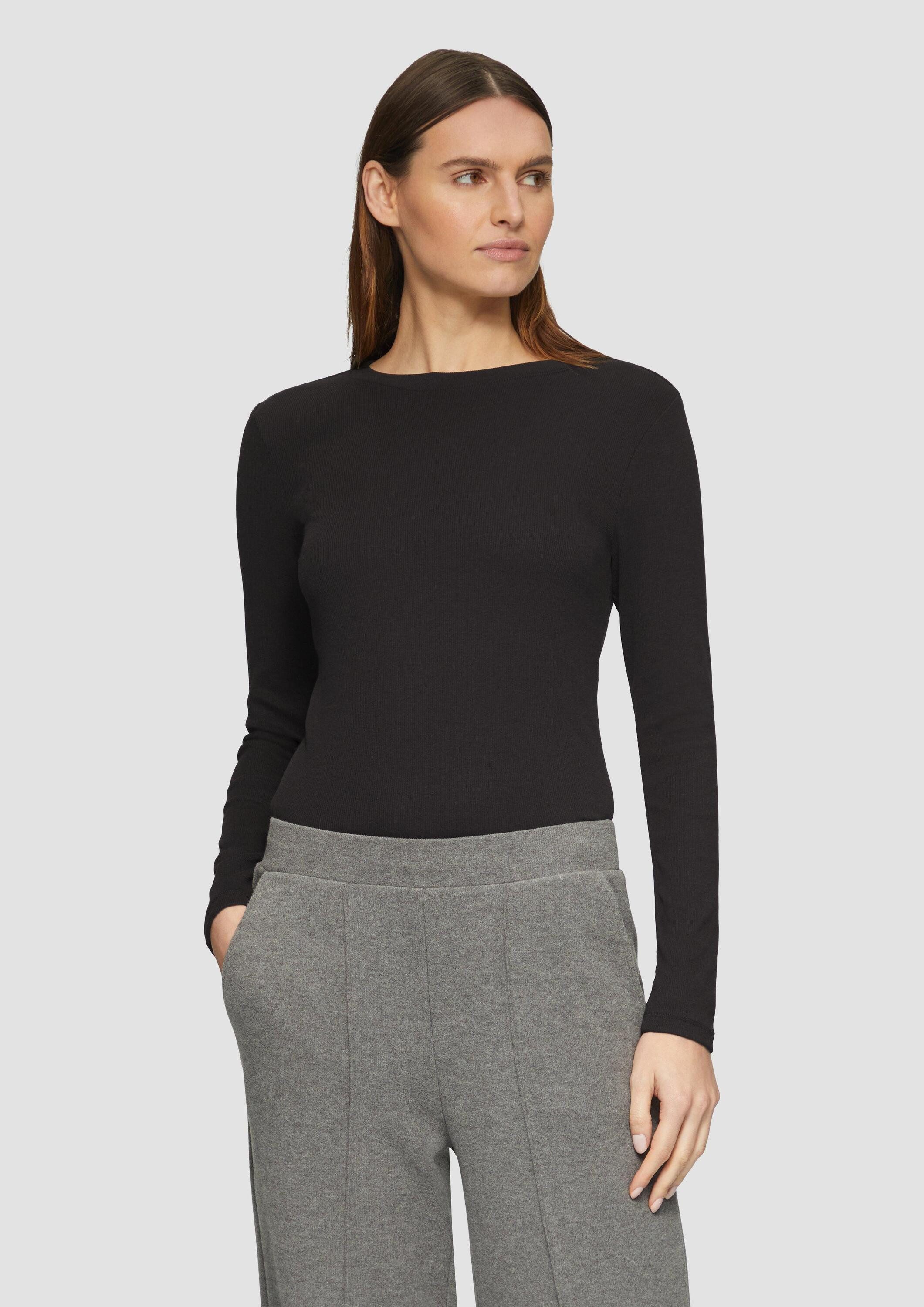 s.Oliver Langarmshirt T-Shirt Geripptes Langarmshirt im günstig online kaufen