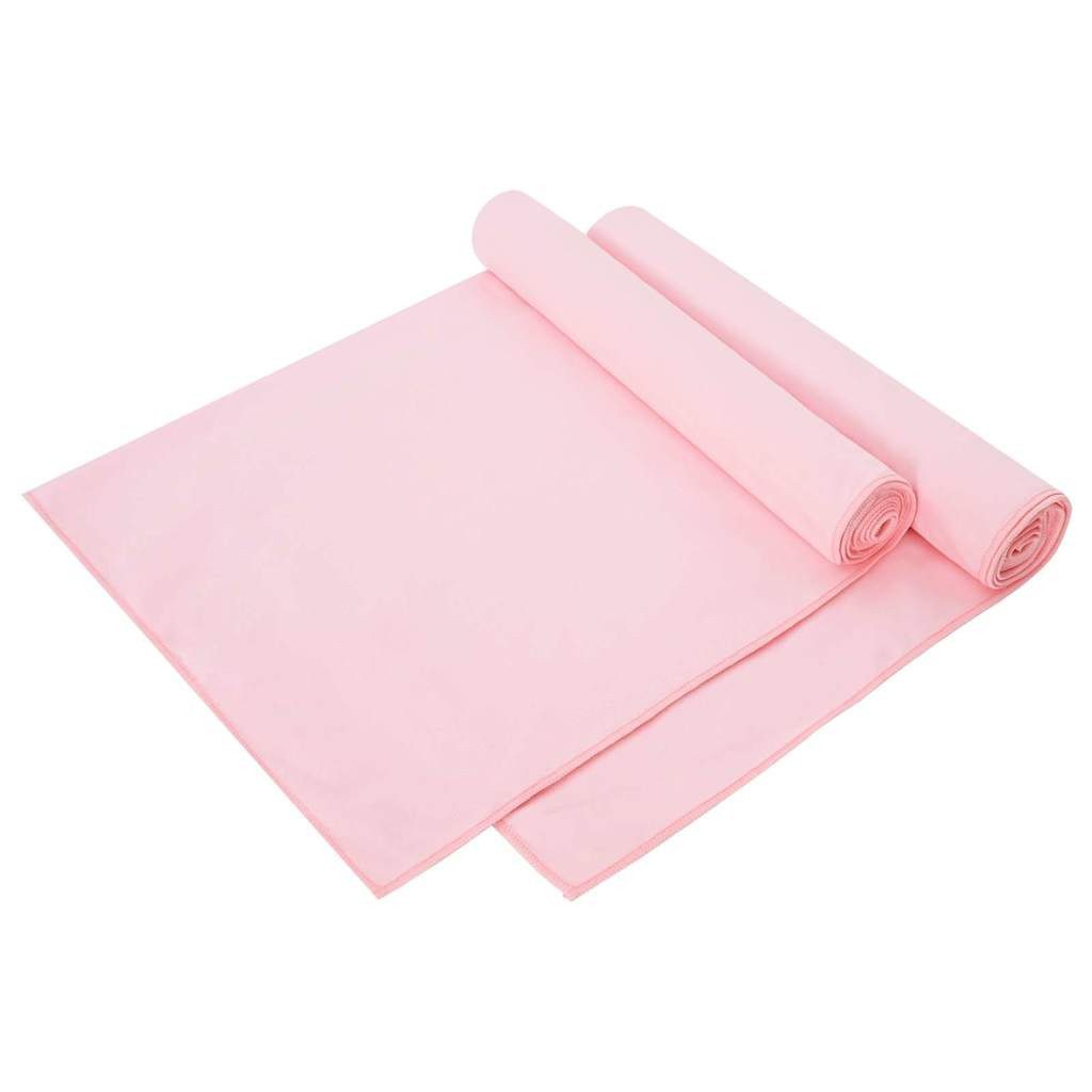 vidaXL Handtuch Sporthandtücher 2 stk. Rosa 140 x 70 cm, Polyester und Polyamid (2-St)