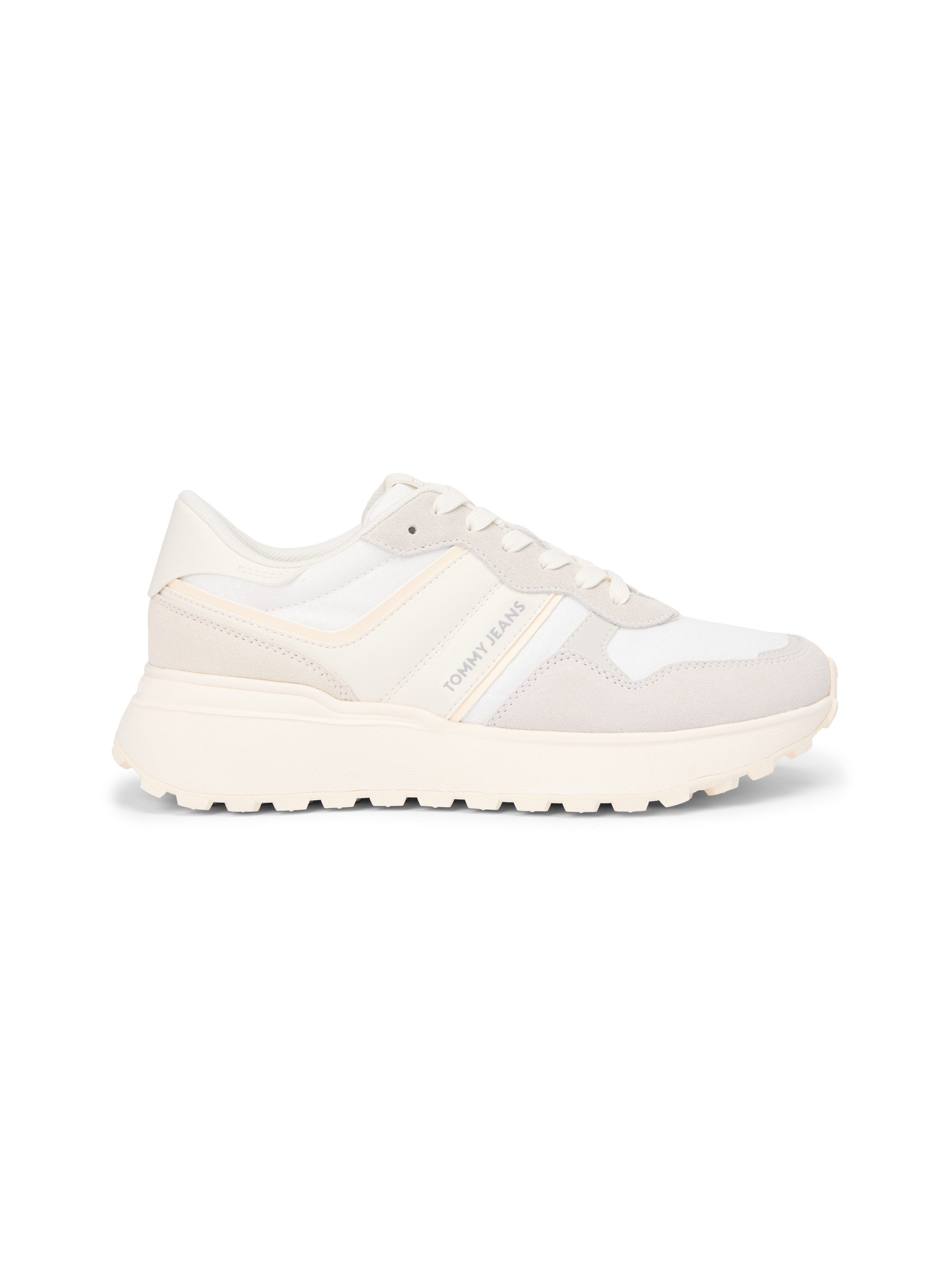 Tommy Jeans TJW CLEATED RUNNER SUEDE MIX Keilsneaker, Freizeitschuh, Halbschuh, Schnürschuh mit Logoschriftzügen – Bild 4 von 5