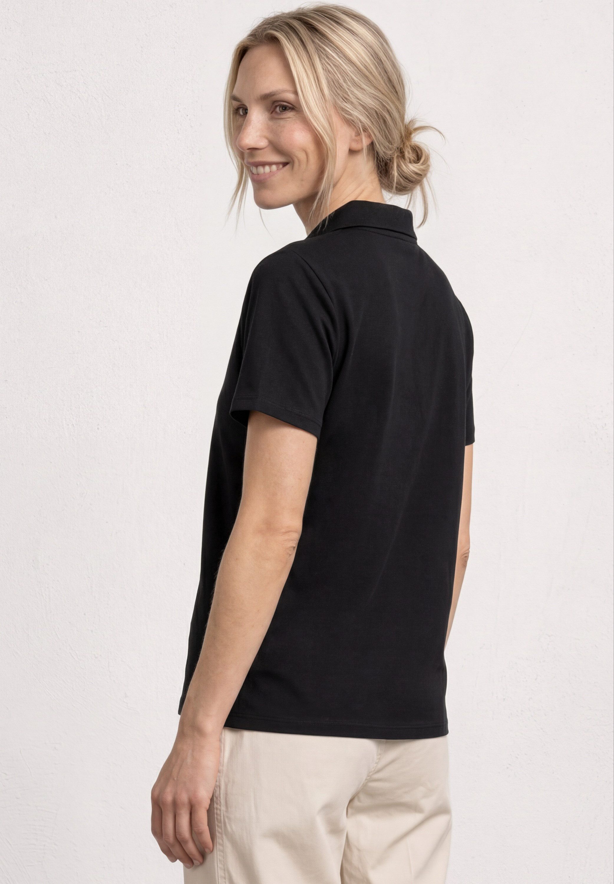 STREET ONE Poloshirt aus Baumwolle mit Stretchante