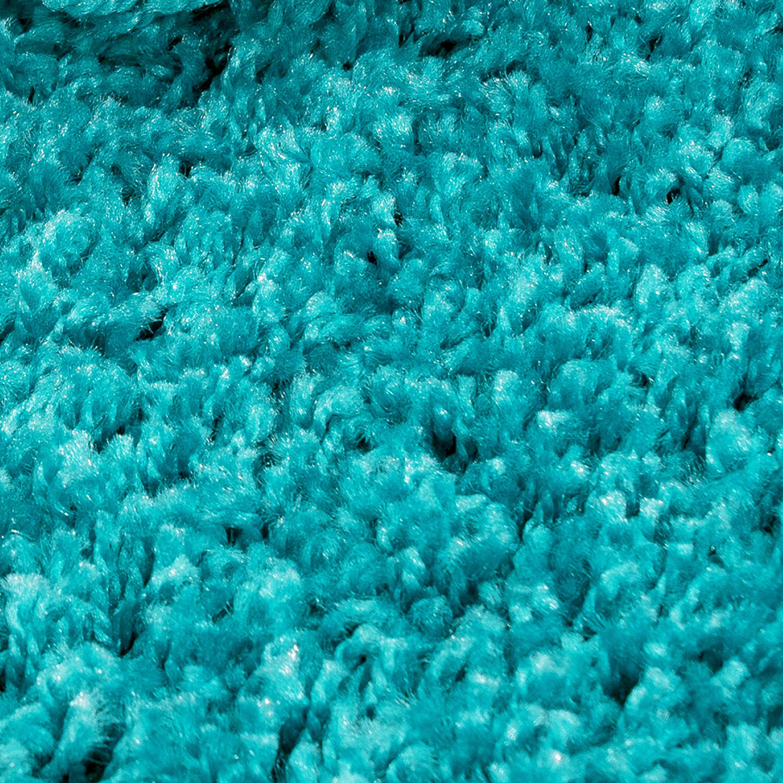 Carpetia Teppich Moderner Hochflor Teppich Aqua Türkis weich stilvolles Design, rechteckig, Höhe: 30 mm