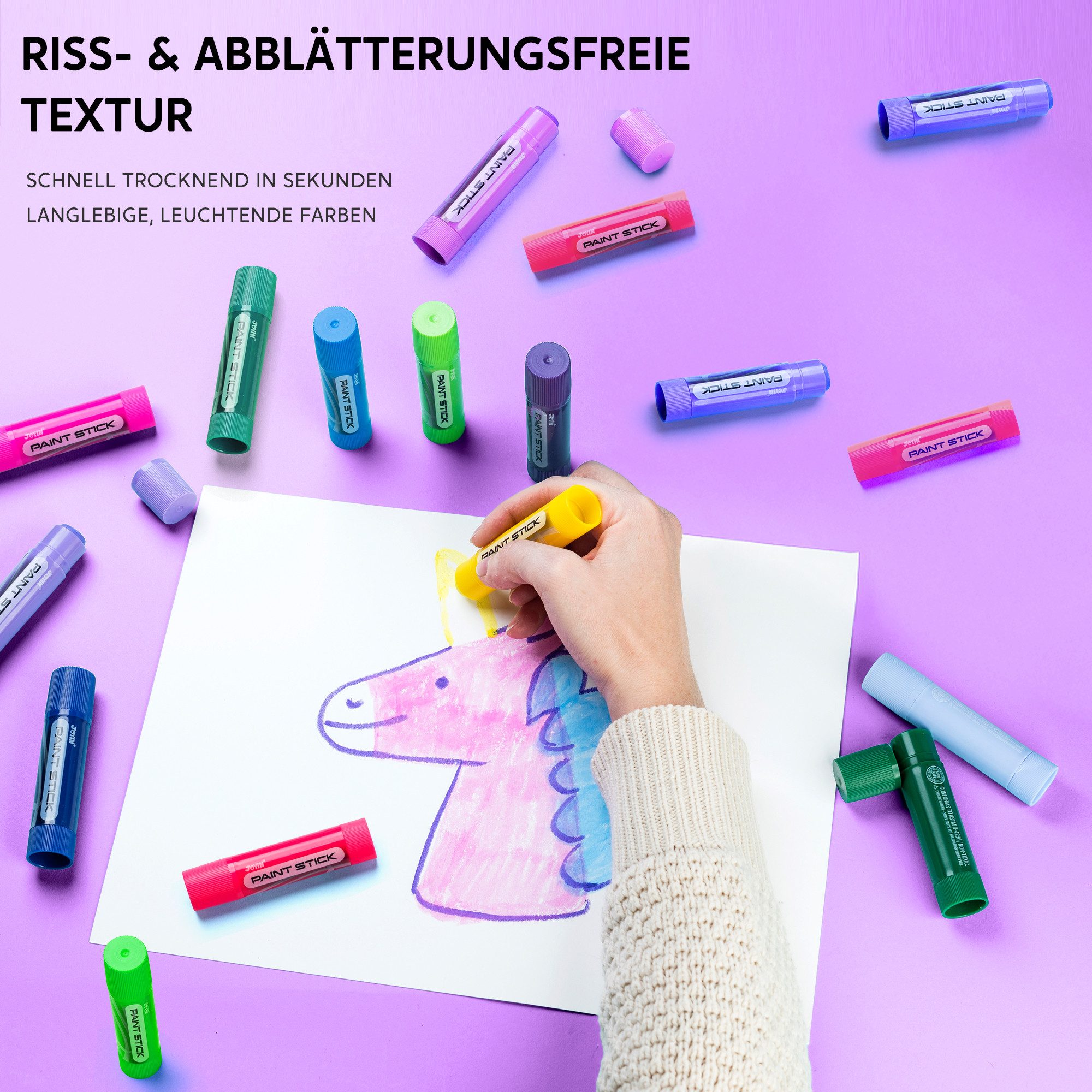 JOYIN Malstift JOYIN 36 Stück Abwaschbare Tempera Malstifte, Schnelles Trocknen, (36-tlg)
