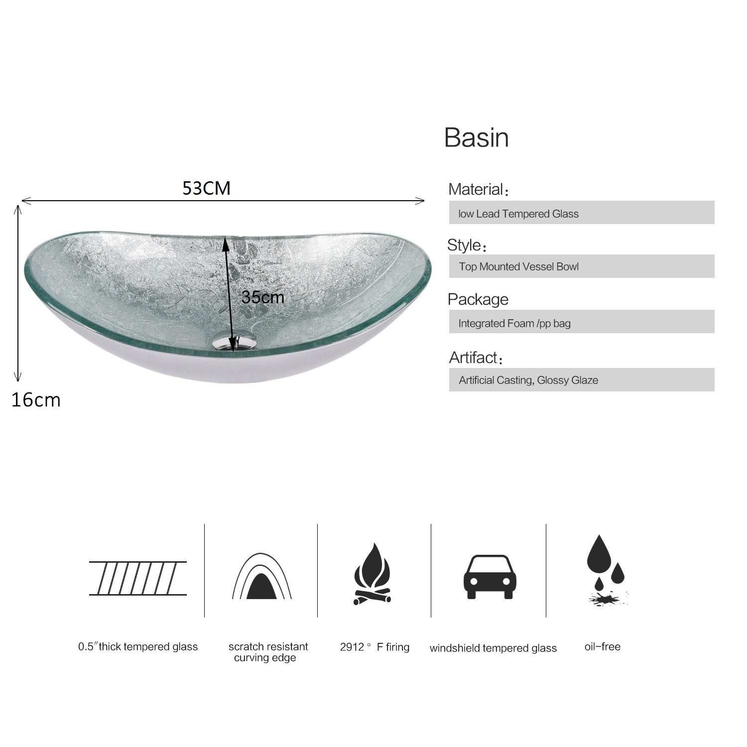 Puluomis Aufsatzwaschbecken Waschbecken Set mit Wasserhahn und Ablaufgarnit günstig online kaufen