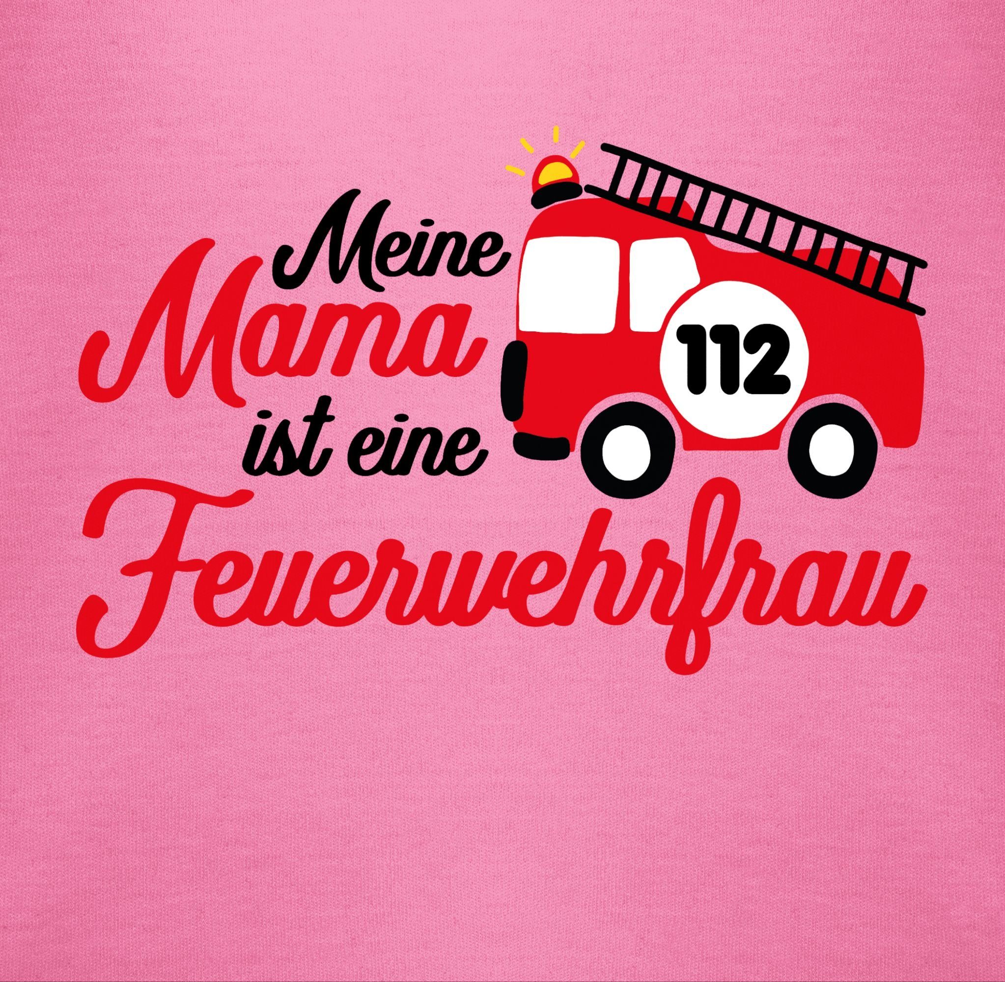 ist Shirtracer Meine 3 Feuerwehrfrau Mama Shirtbody Feuerwehr eine Pink