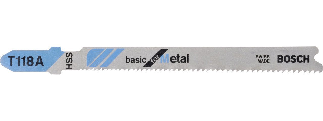 BOSCH Stichsägeblatt Bosch Stichsägeblatt T 118 A Basic 92 mm T-Schaft