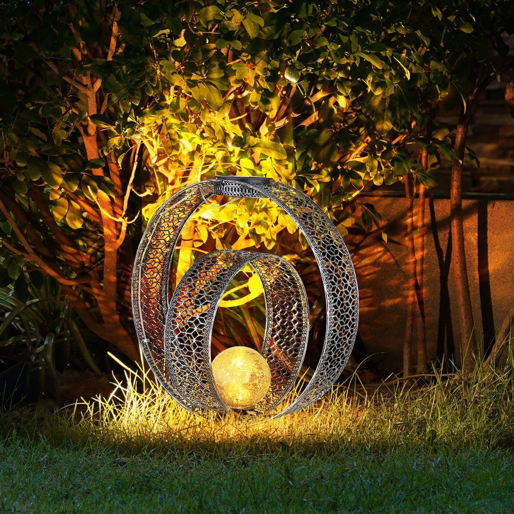 Dekoleuchte Globo orientalische Solarleuchte, Kugel verbaut, LED-Leuchtmittel LED fest Solarlampe