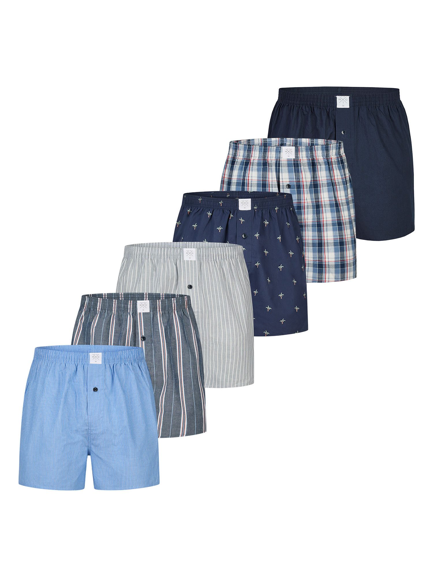 MG-1 Boxer Classics - gewebte Boxershorts - Baumwolle - Sparpack (6-St) Ret günstig online kaufen