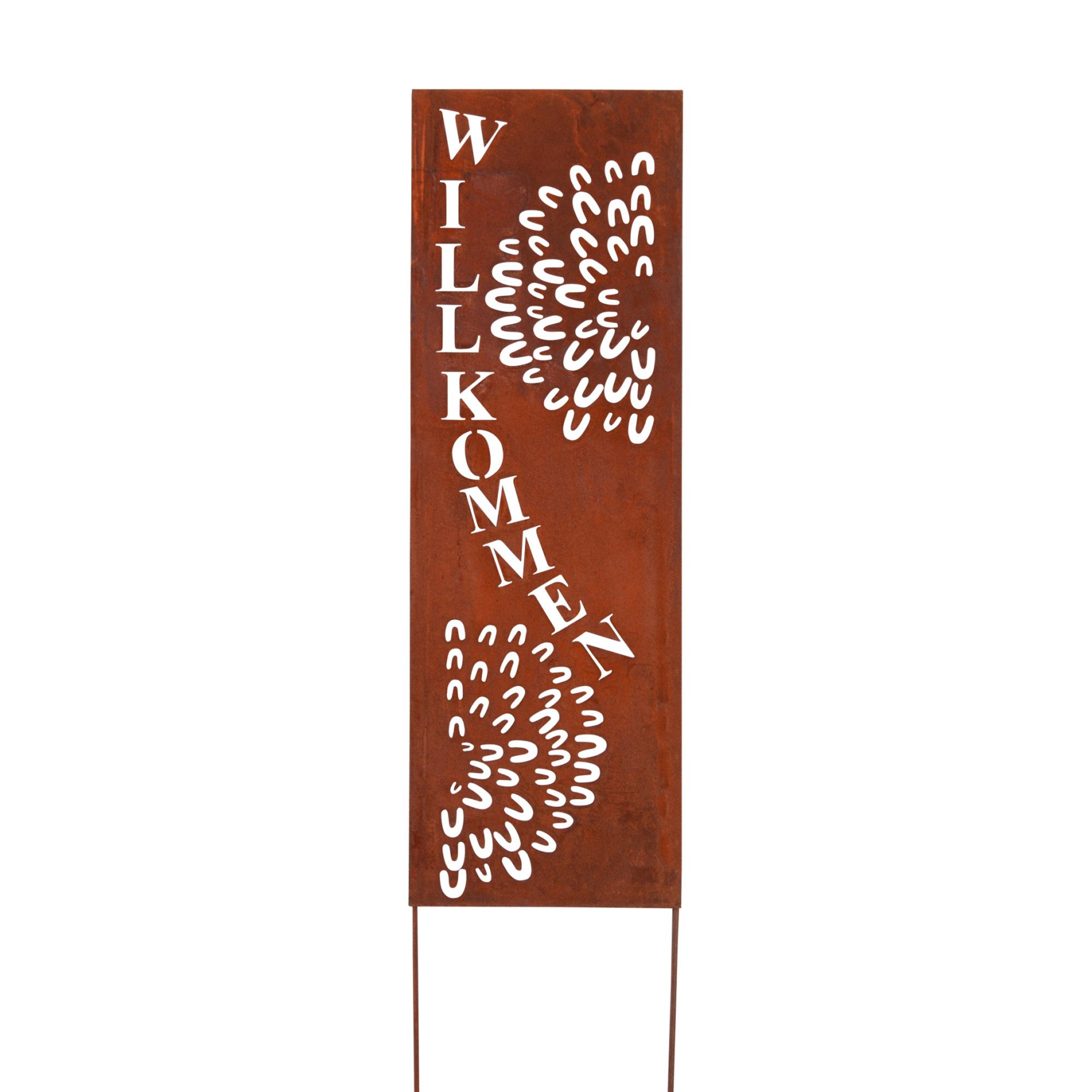 UNUS GARDEN Gartenstecker Roststecker Schild Willkommen (1-St)