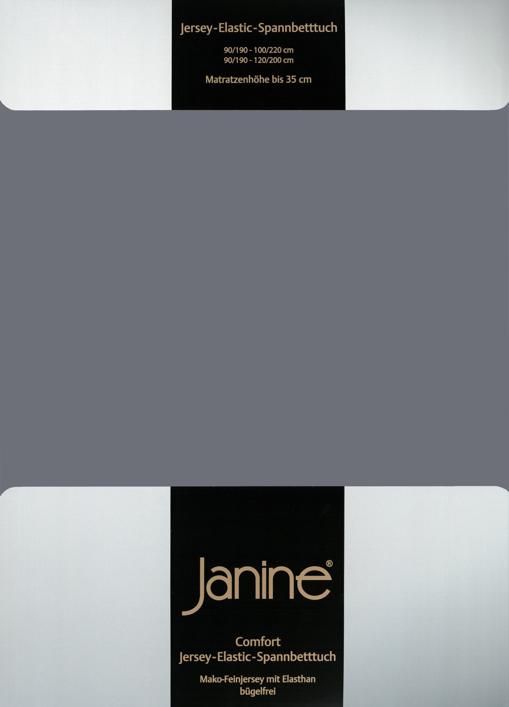 Janine Spannbettlaken ELASTIC 5002 Jersey Bettlaken mit Elasthan, 190 g/m², Jersey-Elasthan, Gummizug: rundum, (1 Stück), für Matratzen bis 35 cm Höhe, 95% Baum – Bild 4 von 5