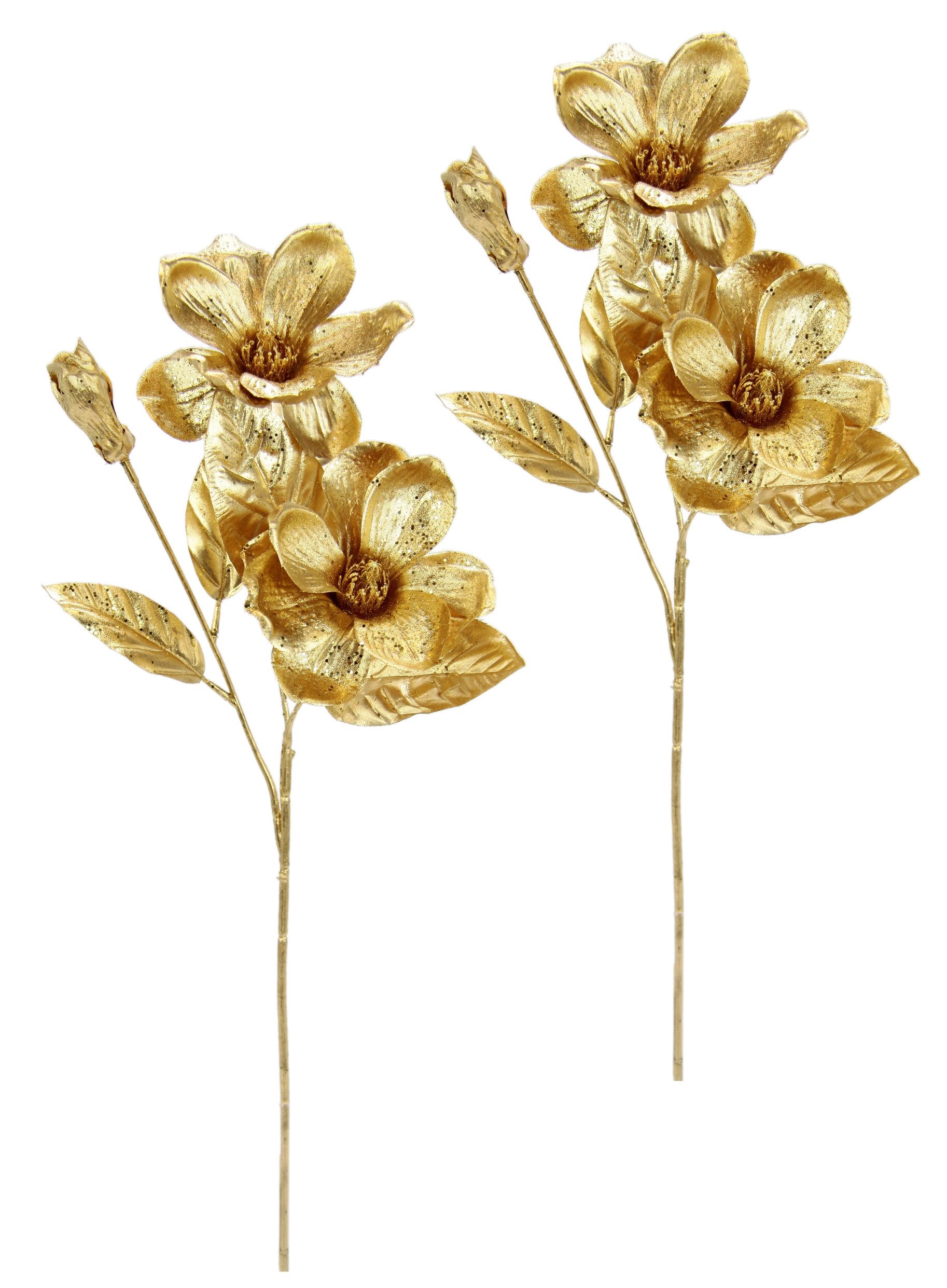 Kunstblume Magnolie, I.GE.A., Höhe 68 cm, 2er Set Dekoblume Metallic Effekt günstig online kaufen