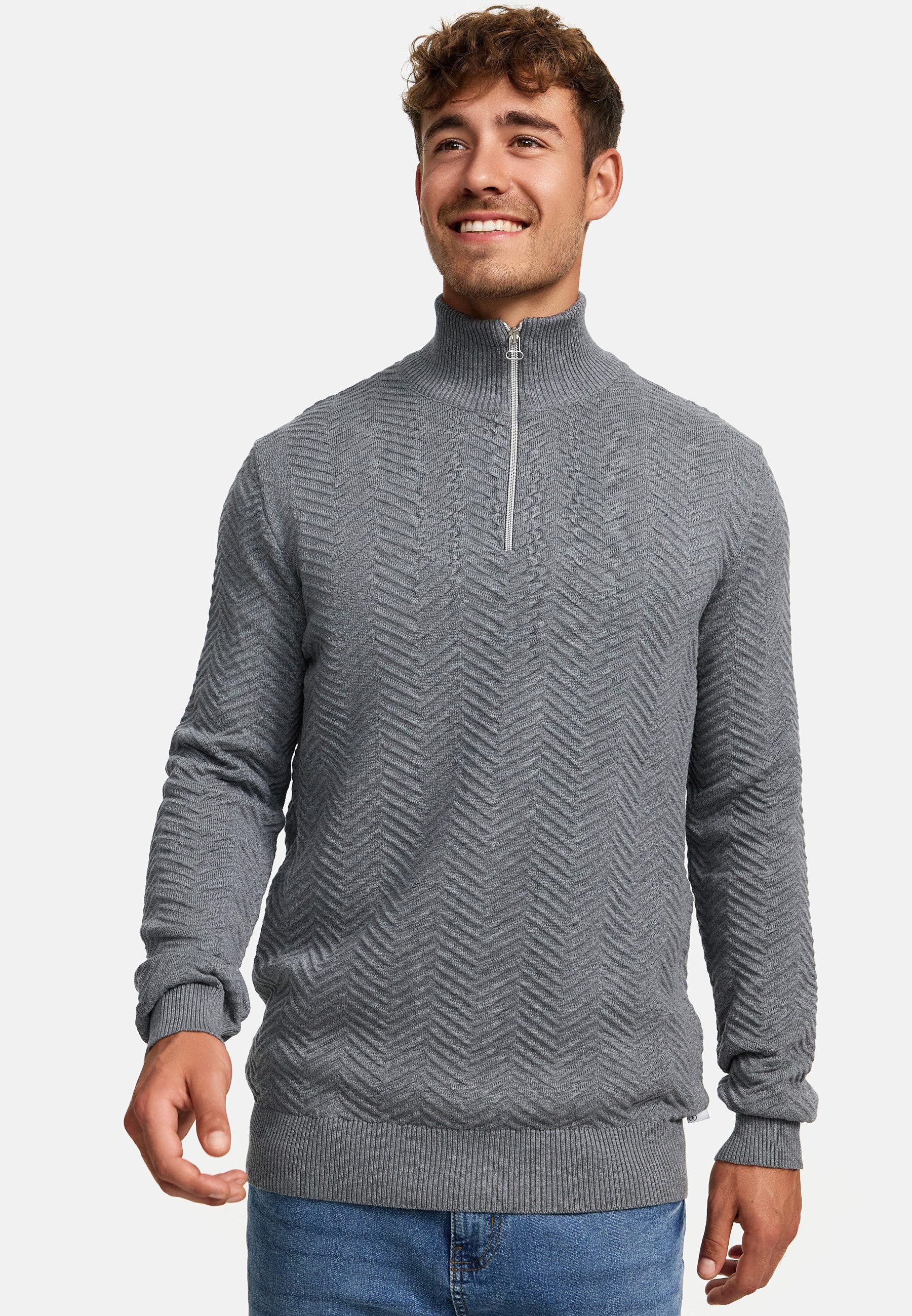 Kronstadt Strickpullover Herren KSCarlo Half-Zip Pullover Herrenpullover Half-Zip Feinstrickpullover