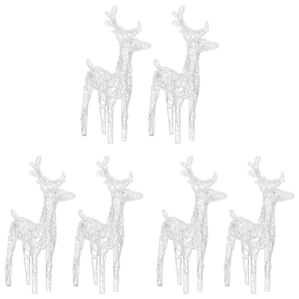 vidaXL Weihnachtsfigur LED-Rentiere 6 Stk. Warmweiß 240 LEDs Acryl (6 St)