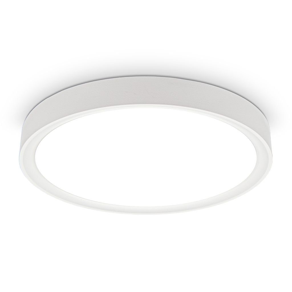 Deckenlampe cm Weiß-Matt Durchmesser - BKL1465, Küche fest 1.500lm Wohnzimmer LED 4.000K 33,5 Deckenleuchte B.K.Licht 15W Neutralweiß, integriert, LED