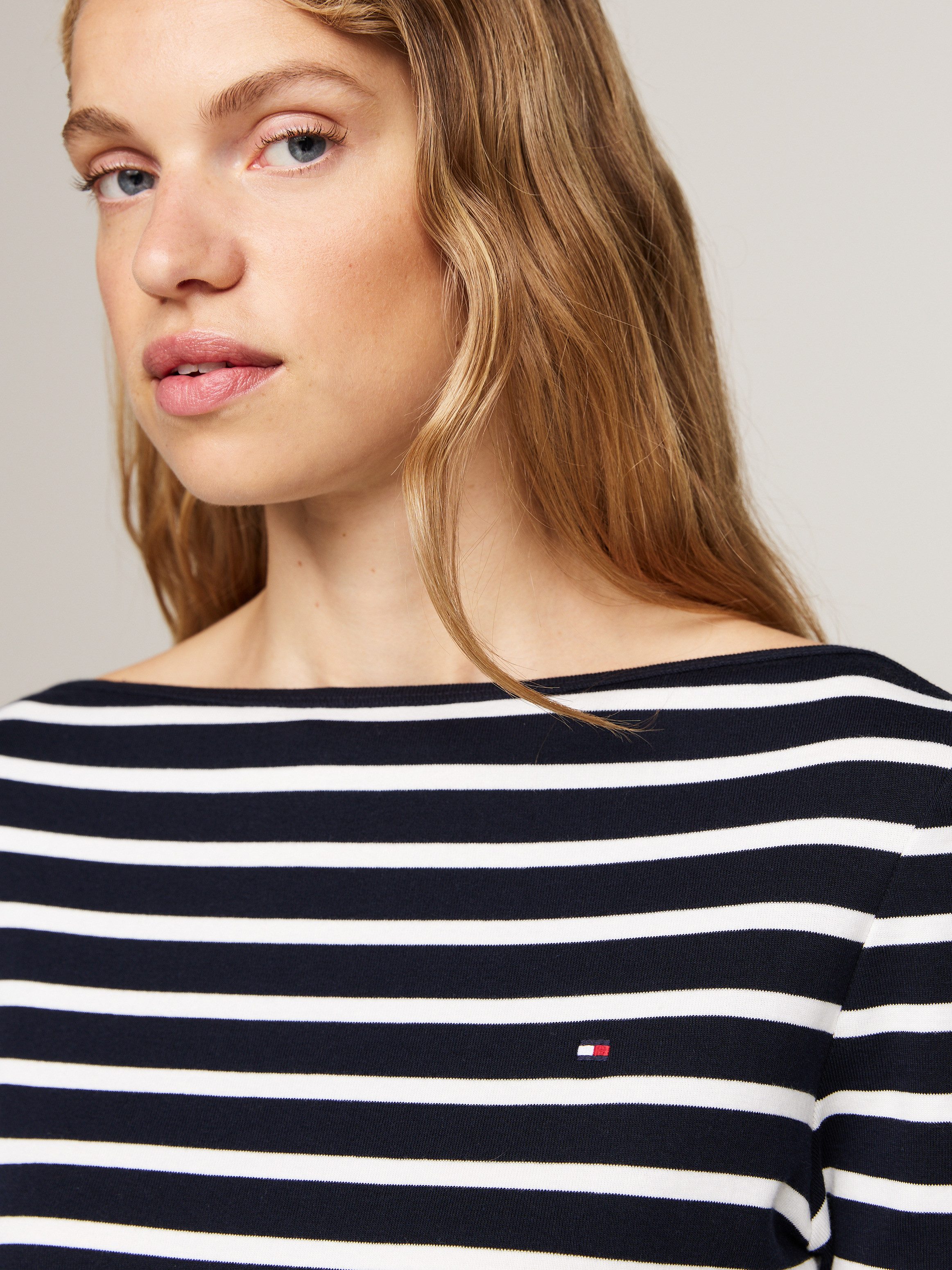 Tommy Hilfiger 3/4-Arm-Shirt NEW CODY SLIM BOAT-NK 3/4SLV mit U-Boot und St günstig online kaufen
