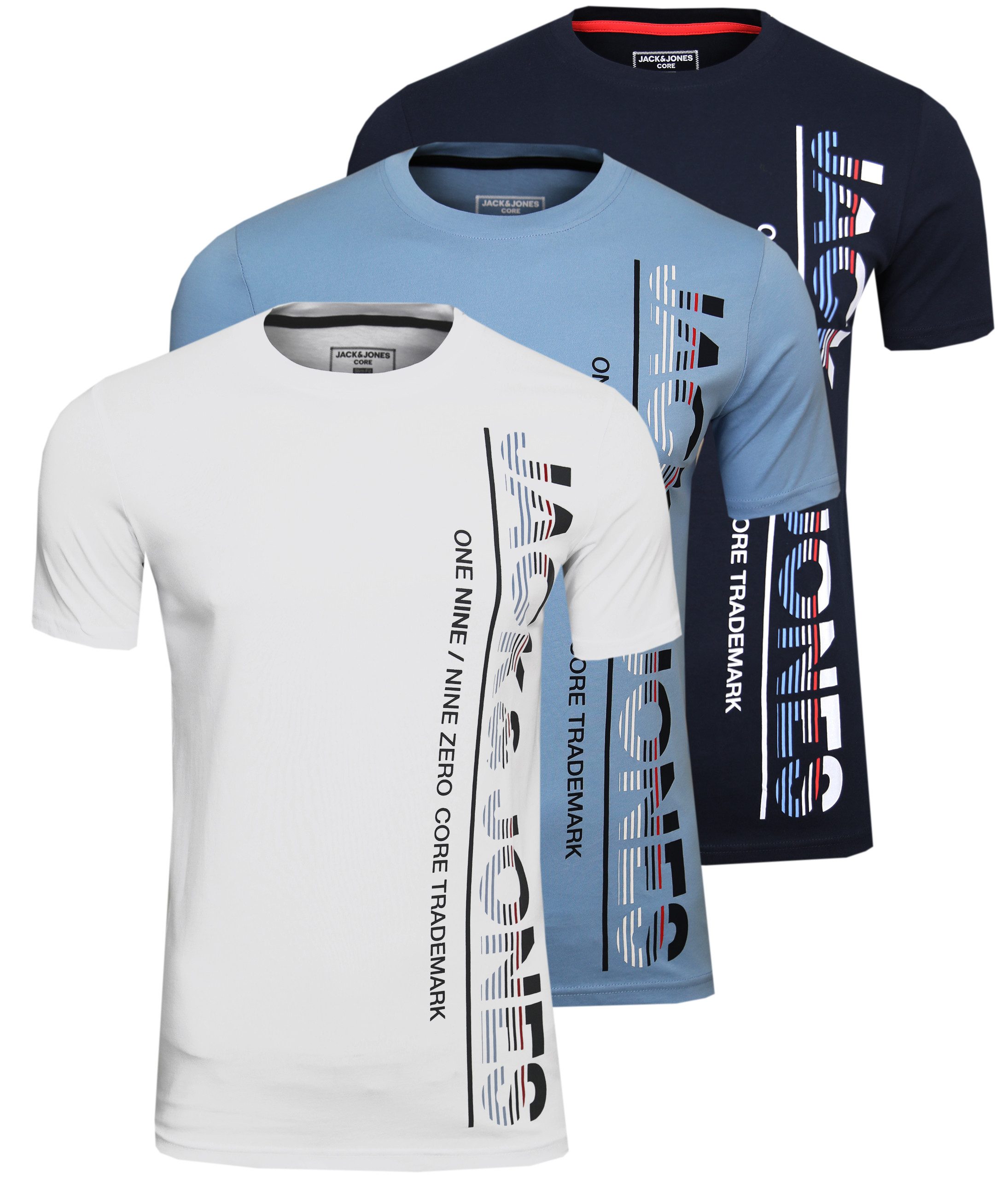 Jack & Jones T-Shirt Corp Logo Tee (3er-Pack) günstig online kaufen