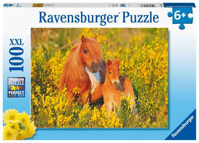 Ravensburger Puzzle 100 Teile Ravensburger Kinder Puzzle XXL Shetlandponys 13283, 100 Puzzleteile