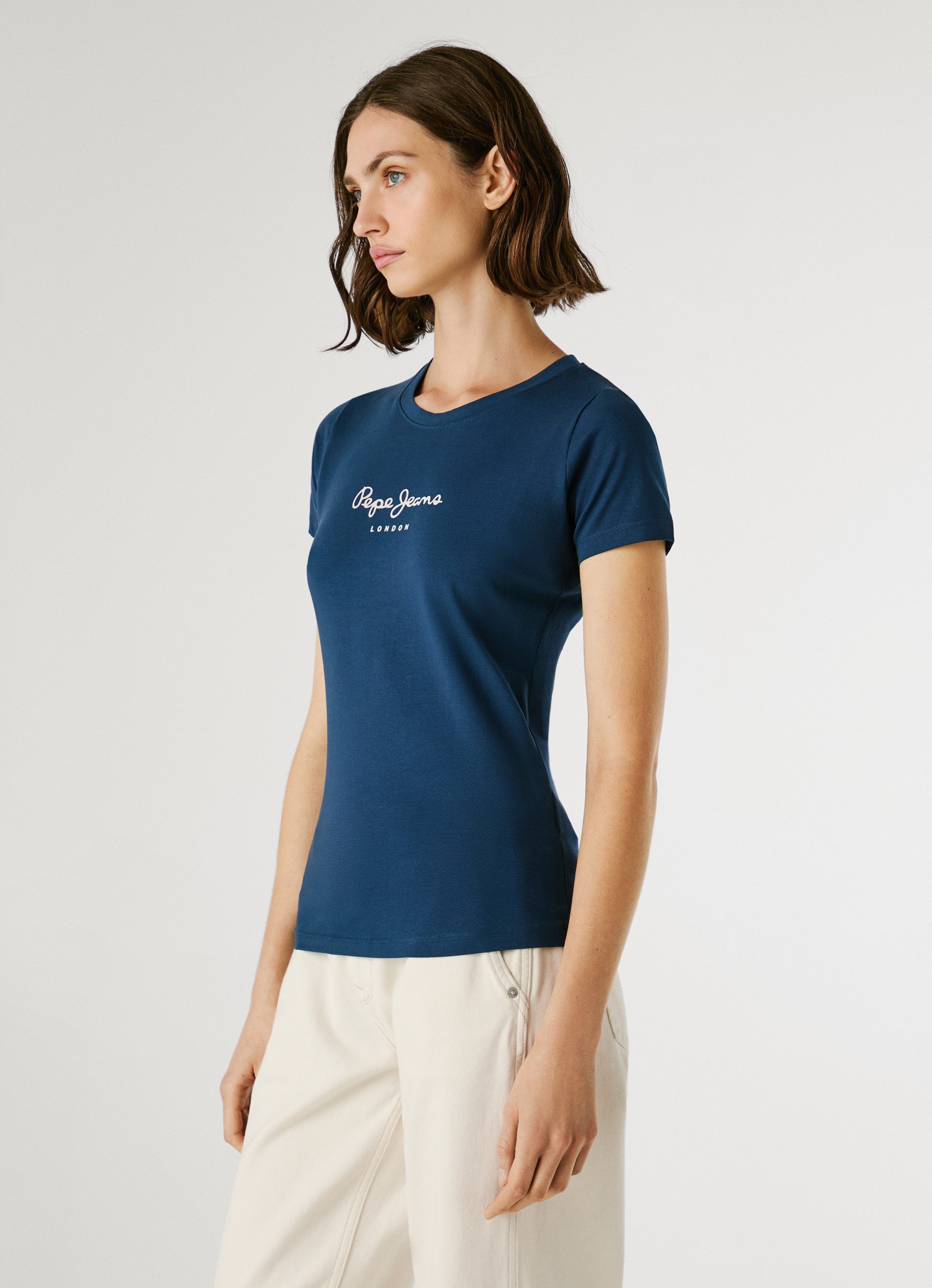 Pepe Jeans T-Shirt NEW VIRGINIA mit Logo-Print günstig online kaufen