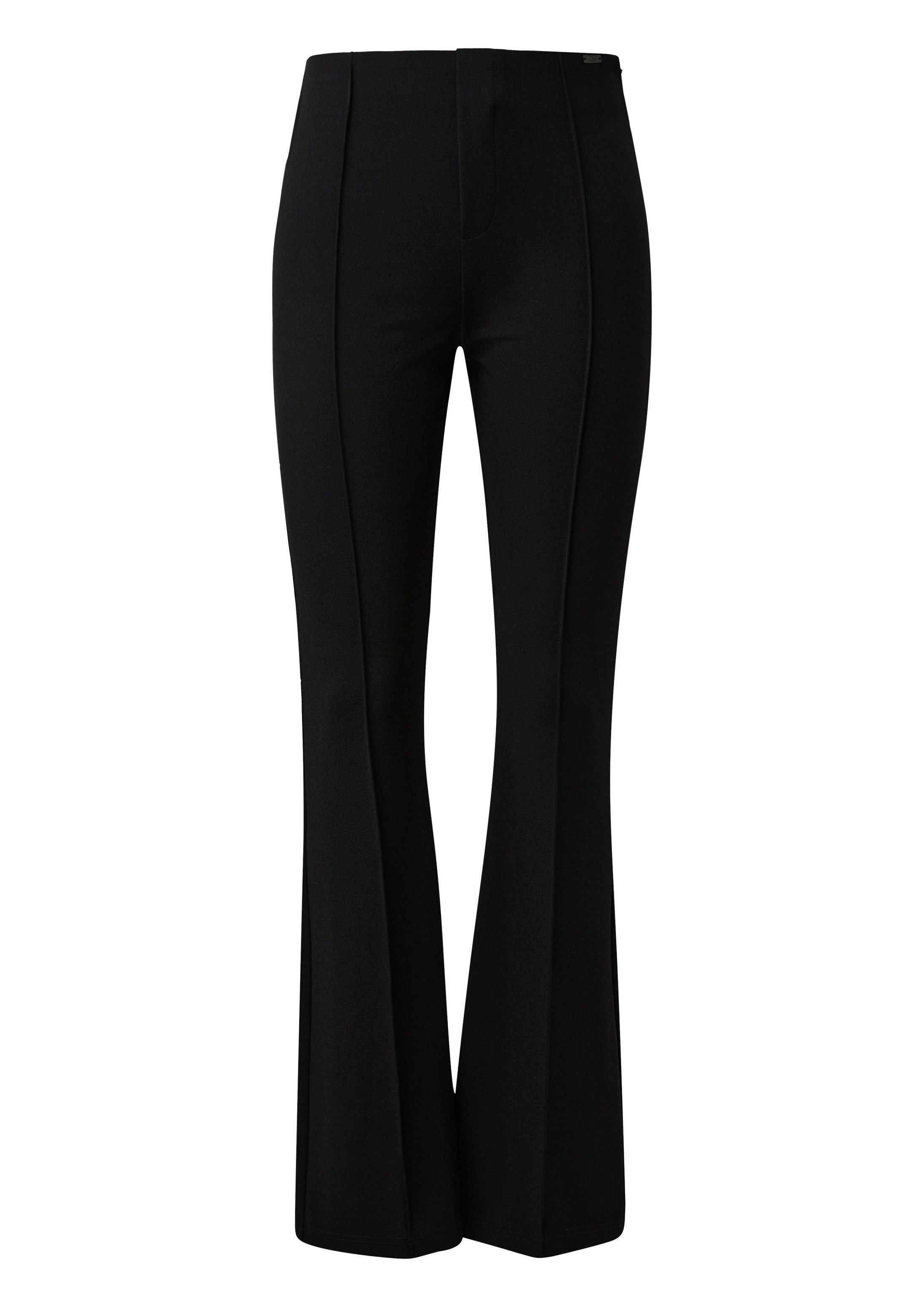 QS Chinos Hose Elastische Hose mit Flared Leg