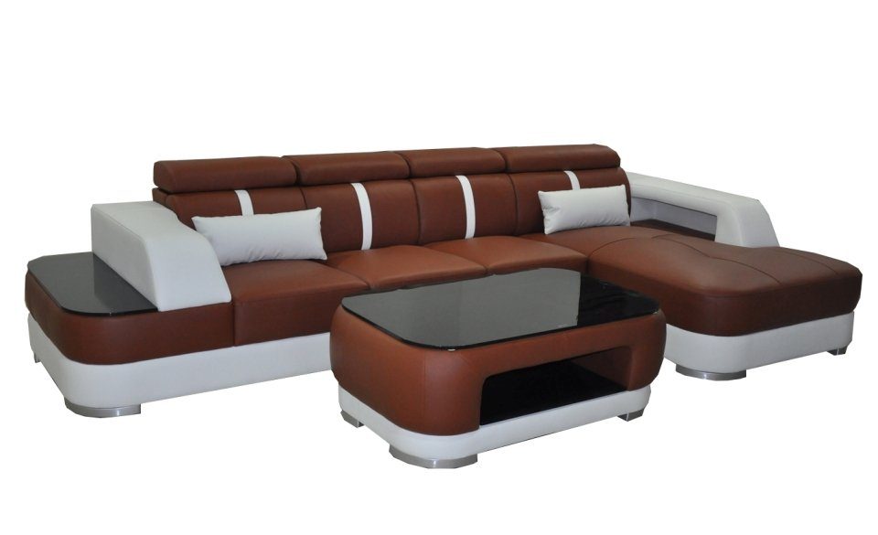 JVmoebel Ecksofa, Leder Couch Polster Sitz Design Modern Eck Sofa Wohnlandschaft L Form