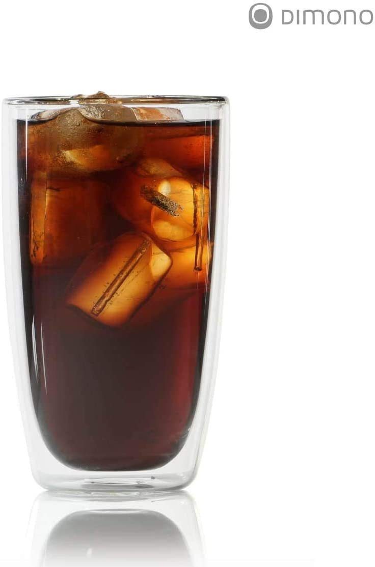 Dimono Latte-Macchiato-Tasse Doppelwandiges Trinkglas 450ml – Latte-Macchiatogläser Borosilikat Set, 1-tlg., Borosilikat-Glas, Wasser- Longdrink- & Cocktailgläs – Bild 4 von 5