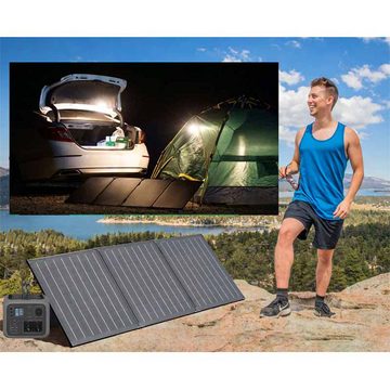 Lieckipedia Mobiles Solarspeicher Kit 500 Wh Li-Ionen Outdoor Komplettset mit Sola Solarakkus