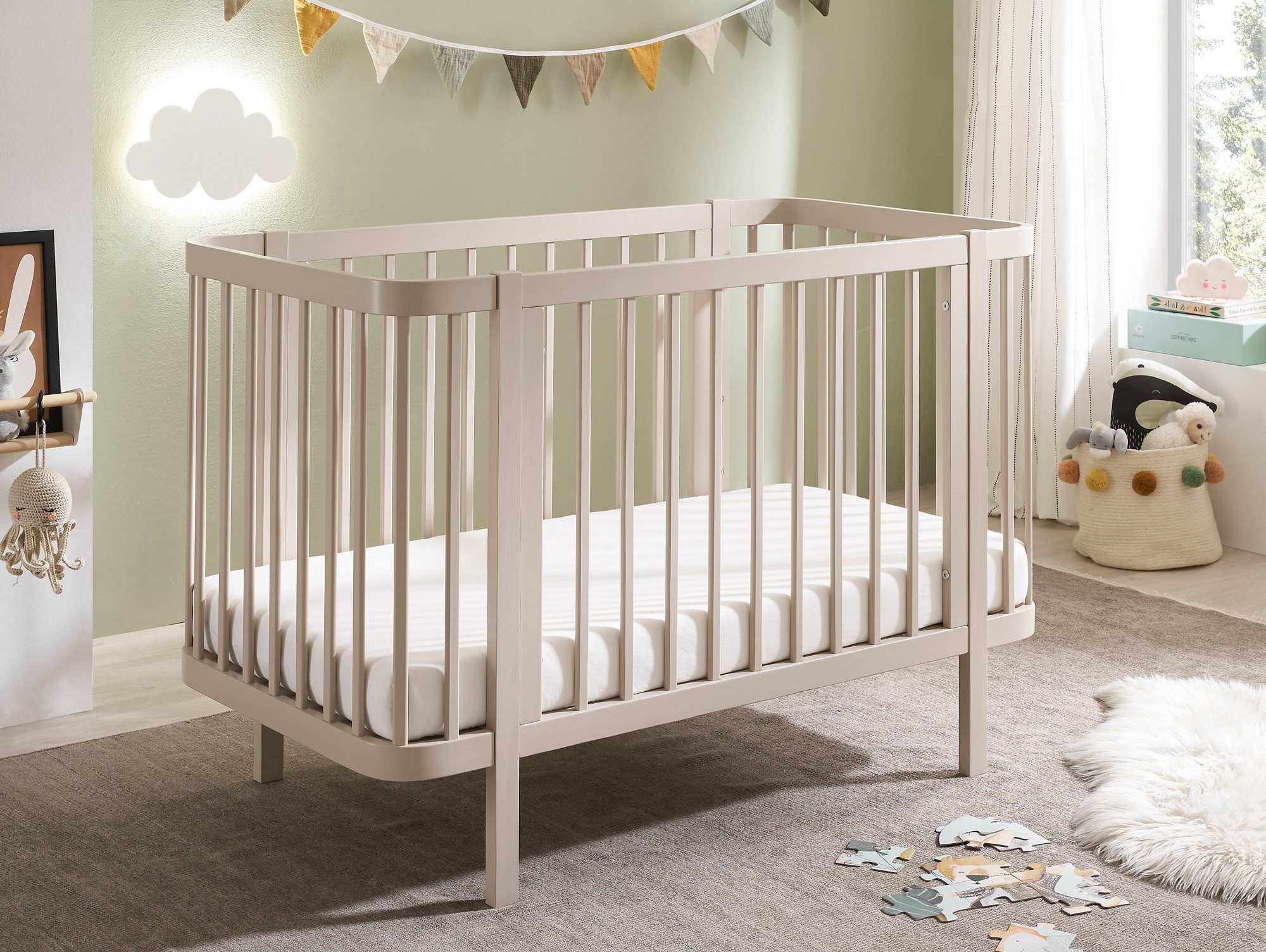 Moebel-Eins Babybett, Inkl. 1 Umbauseite