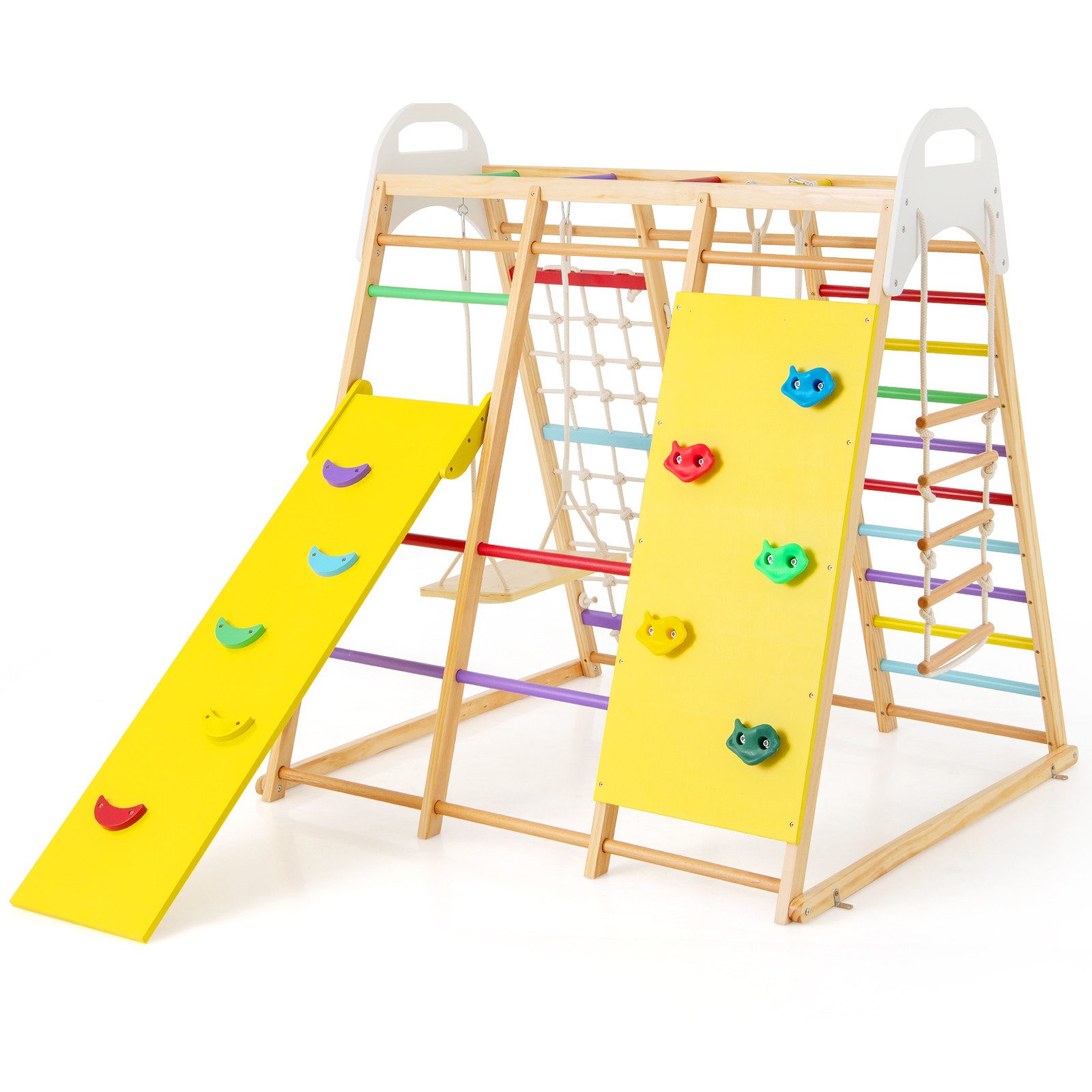 COSTWAY Klettergerüst, (1-St), Spielplatz, Kletterspielzeug, Holz, für Kind günstig online kaufen