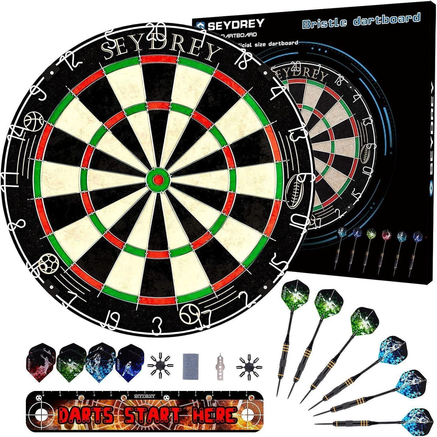 Dartscheibe Dartscheibe Kork mit Pfeilen Steeldart Set 6 Dartpfeile