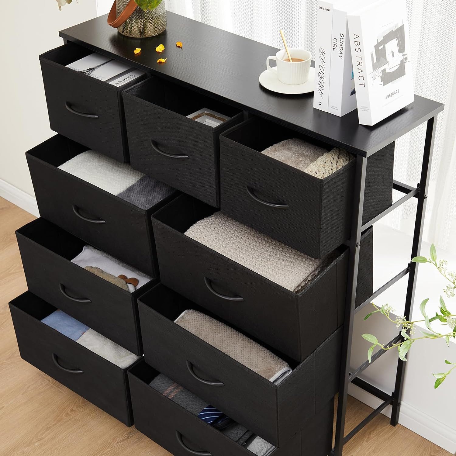 DUMOS Stoffschrank Kommode mit 9 SchubladenIdeal günstig online kaufen