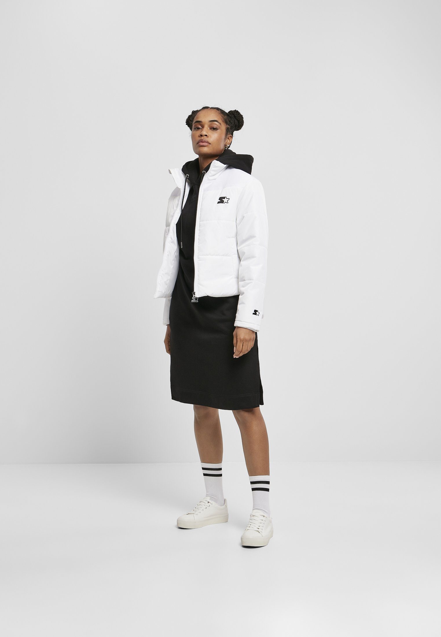 Starter Black Label Winterjacke Damen Starter Ladies Jacket white (1-St) Puffer Logo