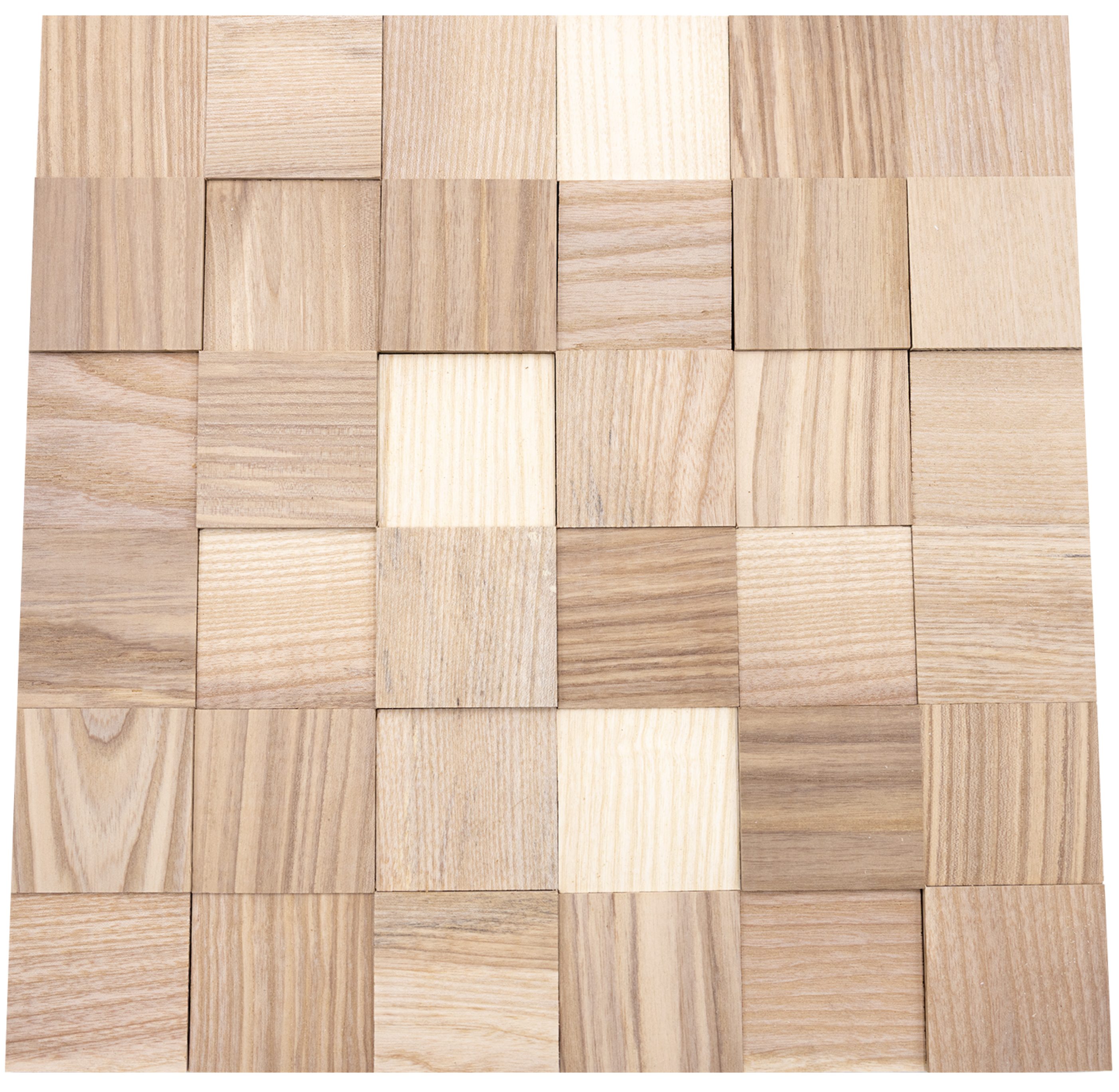 wodewa GmbH 3D Wandpaneel Vollholz - Serie 50 -, BxL: 5x5 cm, 0,00 qm, (Matte, 36-tlg., 0,09 m) 3D-Optik, Selbstklebend