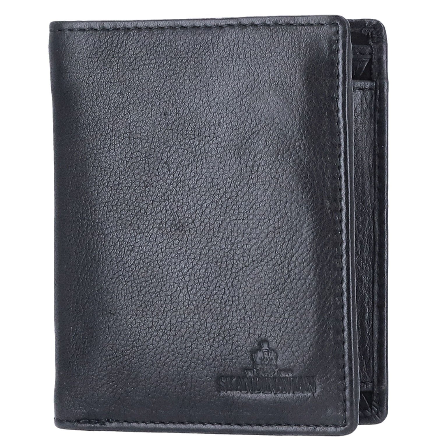 Geldbörse The Skandinavian Brand Leder Geldbörse Hochformat schwarz