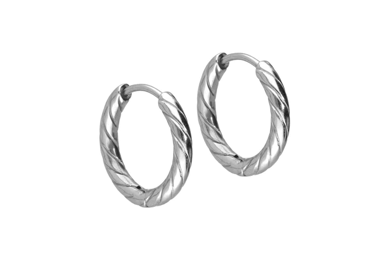 FILANGO Paar Creolen Titan Ohrclicker Creolen günstig online kaufen