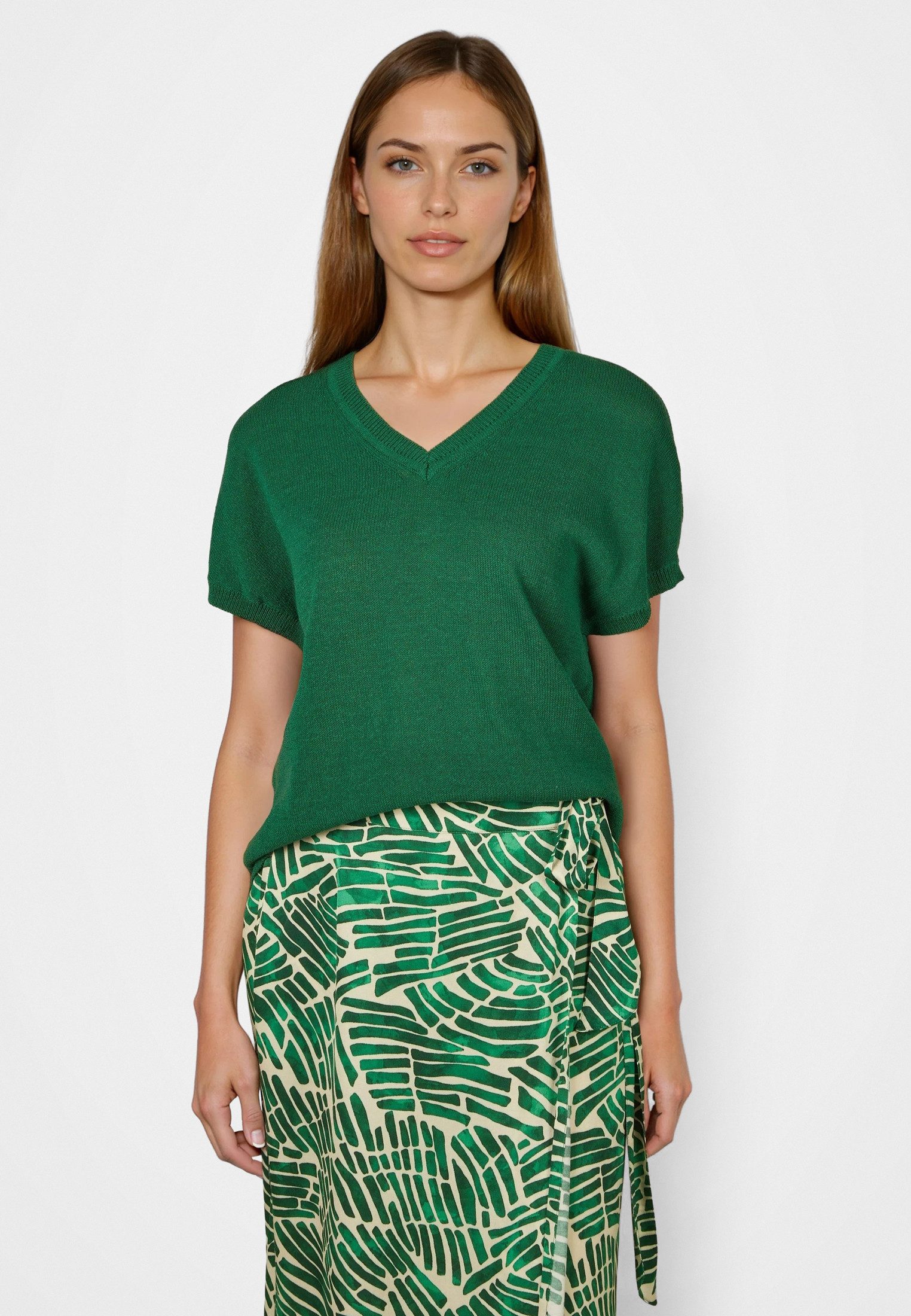 MARC AUREL Strickpullover mit angeschnittenem Arm