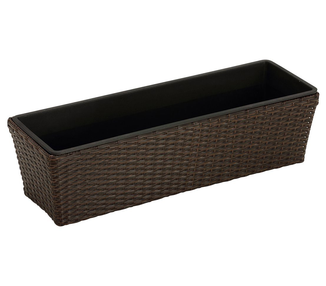 Dehner Blumentopf »Blumenkasten mit KunststoffEinsatz, Polyrattan