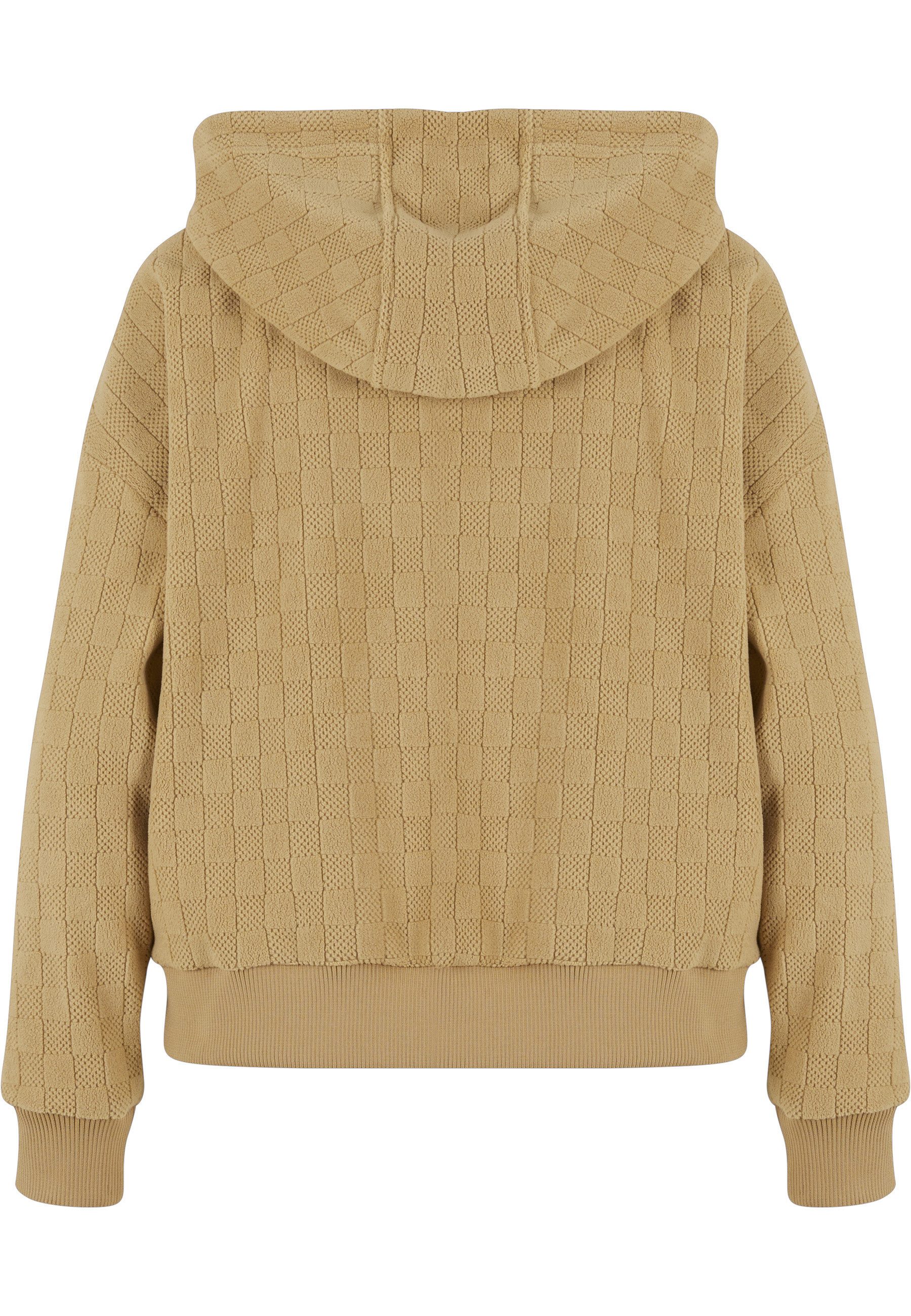 URBAN CLASSICS Sweatjacke Urban Classics Ladies Jacquard Velvet Oversized Zip Hoody