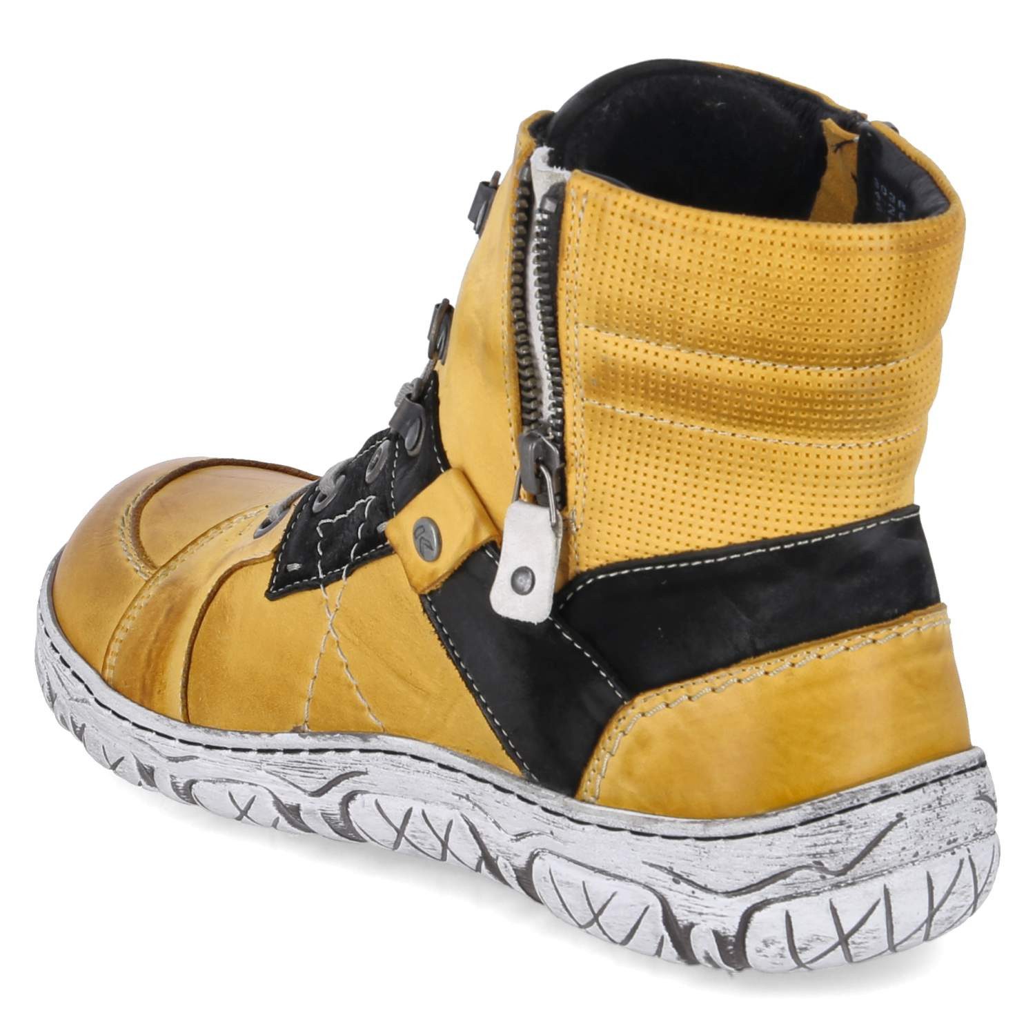 KRISBUT Krisbut 3303A-9 PO Damen Glattleder yellow Schnürstiefel