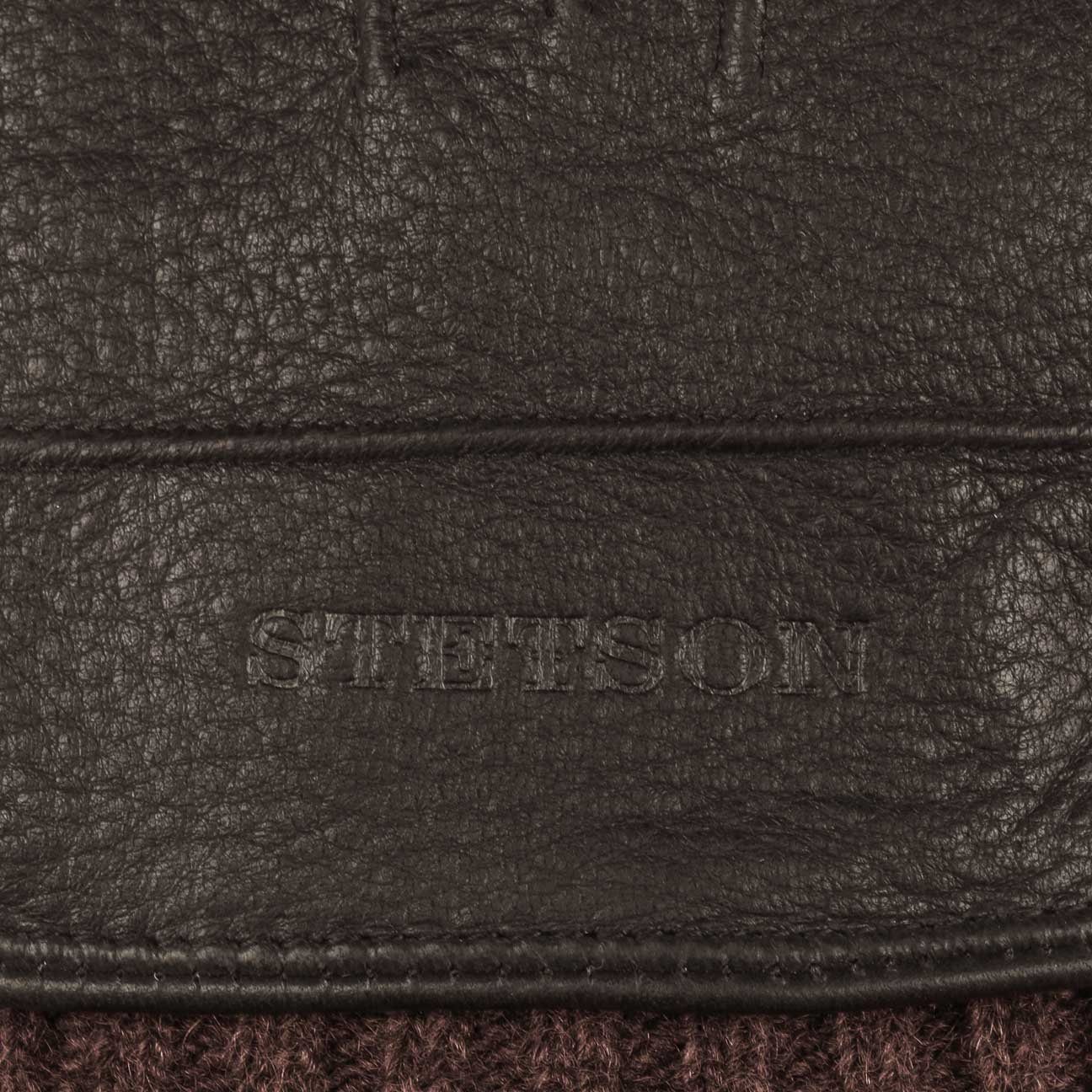 Stetson Lederhandschuhe (1-St) Fingerhandschuhe mit Futter